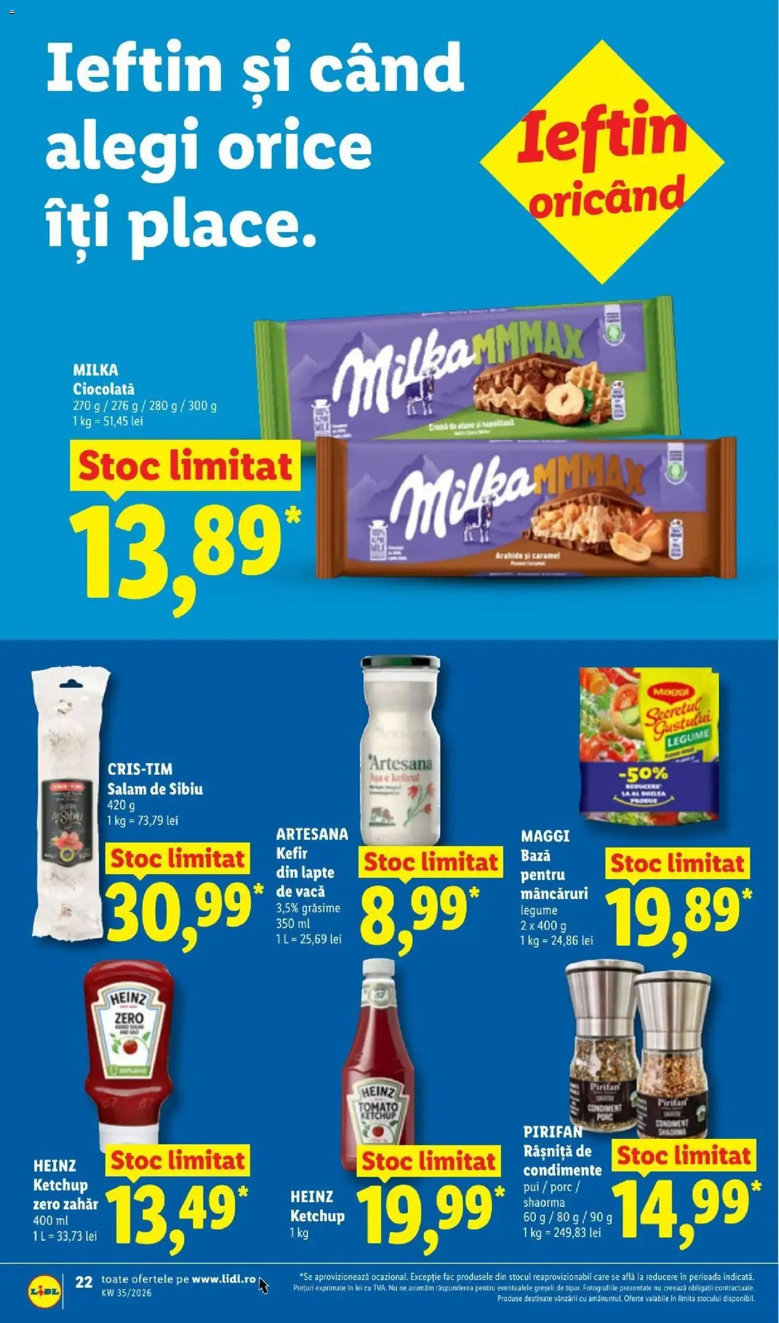 Catalog LIDL: Ieftin și înainte, și după ziua de salariu (Ofertas del 24 al 30 de agosto de 2026) de la 24 august până la 30 august 2026 - Revista Pagina 22