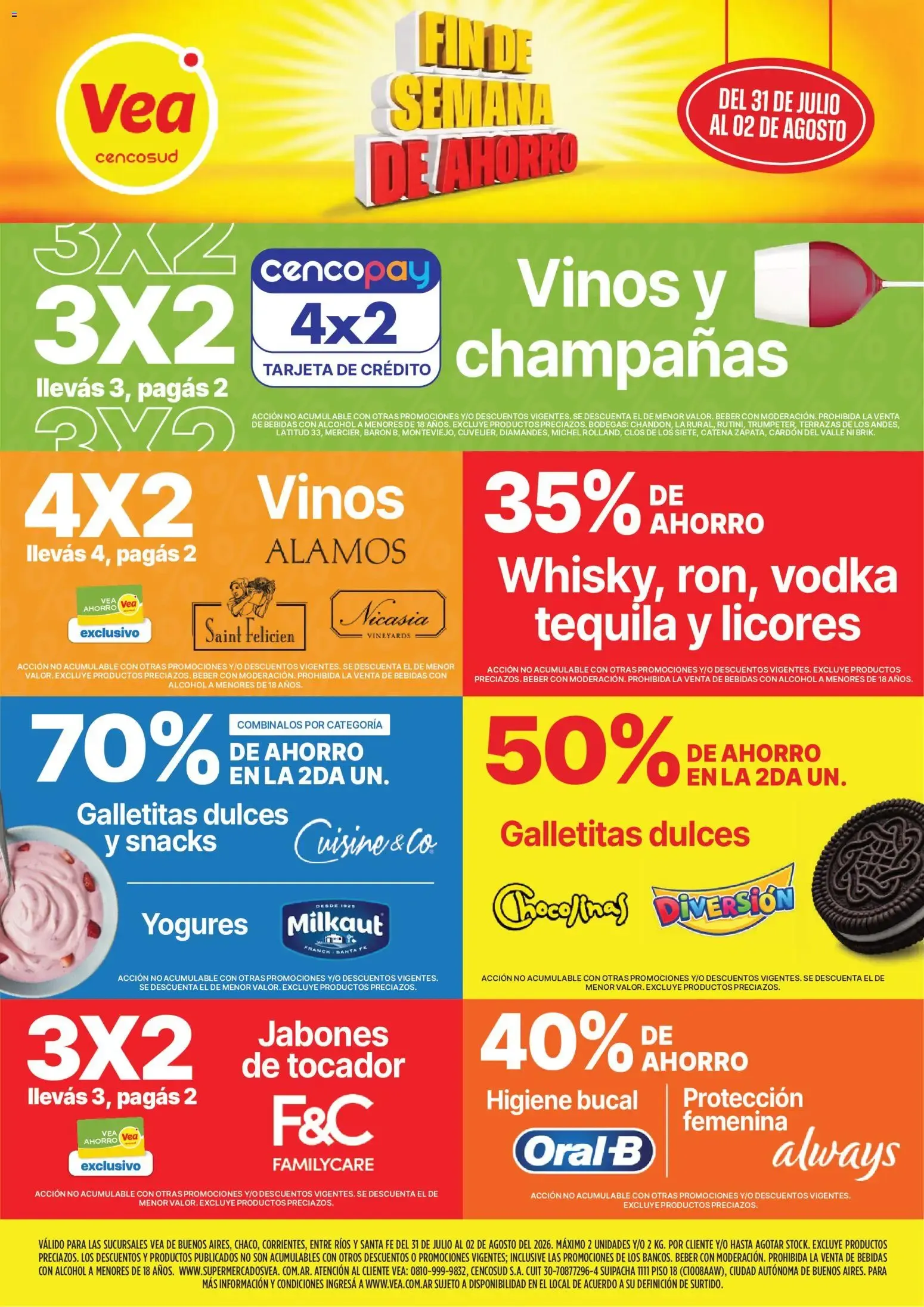 Ofertas de Vea - Fin de semana de ahorro | BA Nea del 31/07/2026 - 02/08/2026 31 de julio al 2 de agosto 2026 - Página 1 del catálogo