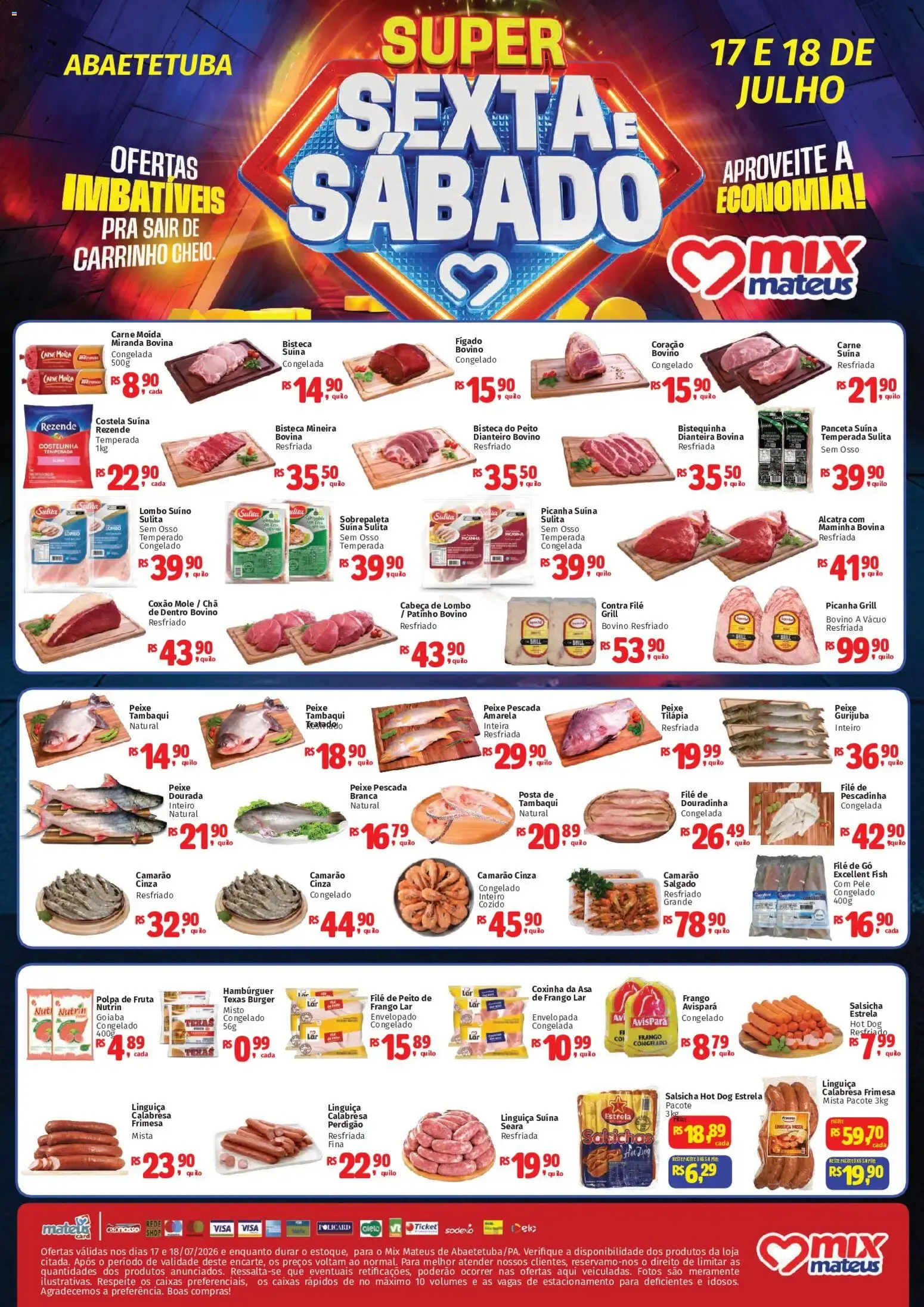 Encarte de Mateus ofertas Super Sexta e Sabado de 17/07/2026 | Promoções Online 17 de julho até 18 de julho 2026 - Pagina 1