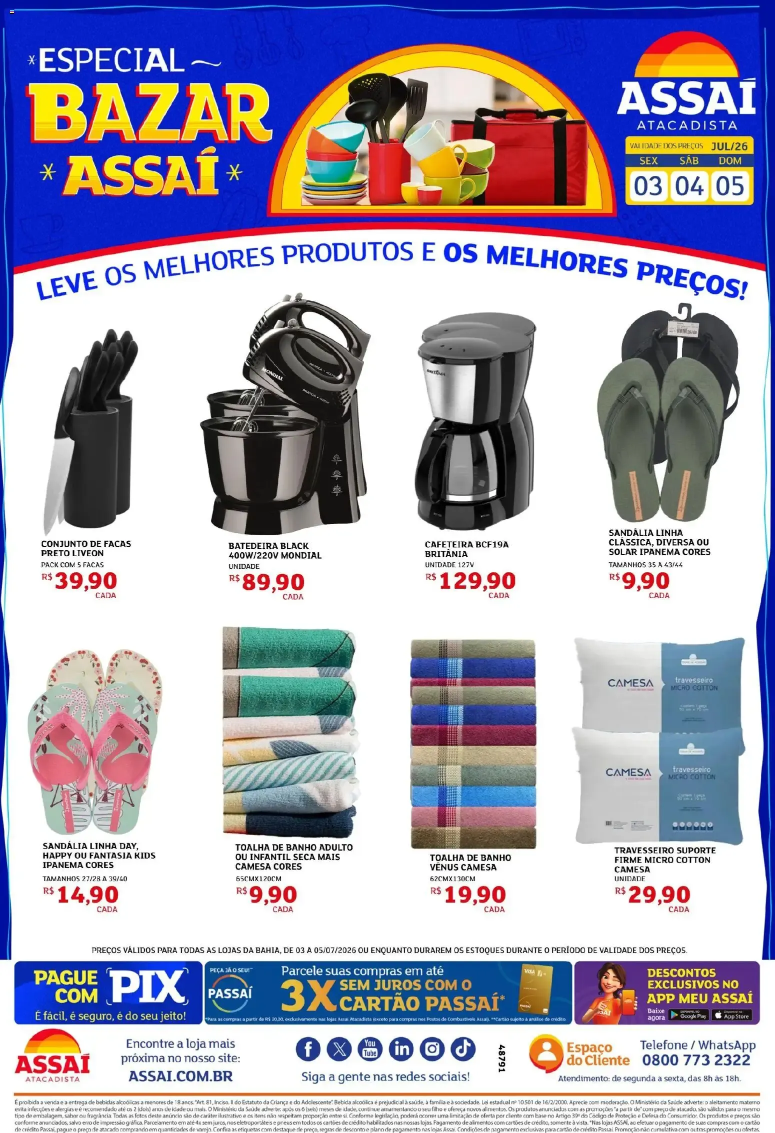 Encarte de Especial Bazar Assaí 3 de julho até 5 de julho 2026 - Pagina 1