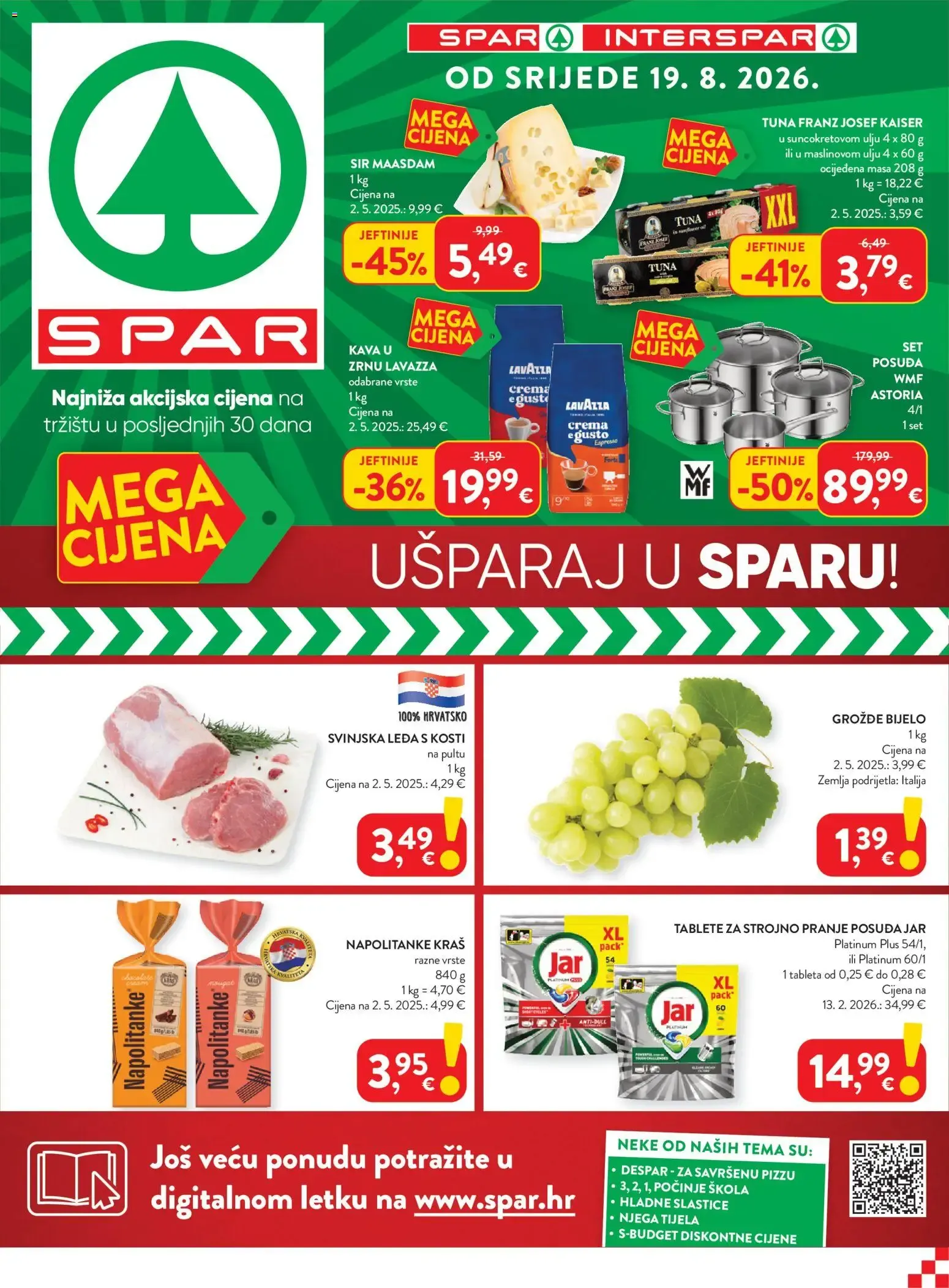 Katalog Interspar Katalog novi od 19.08.2026 na listanje > letak digitalni od 19. kolovoza do 25. kolovoza 2026. - Pregled Stranica 1