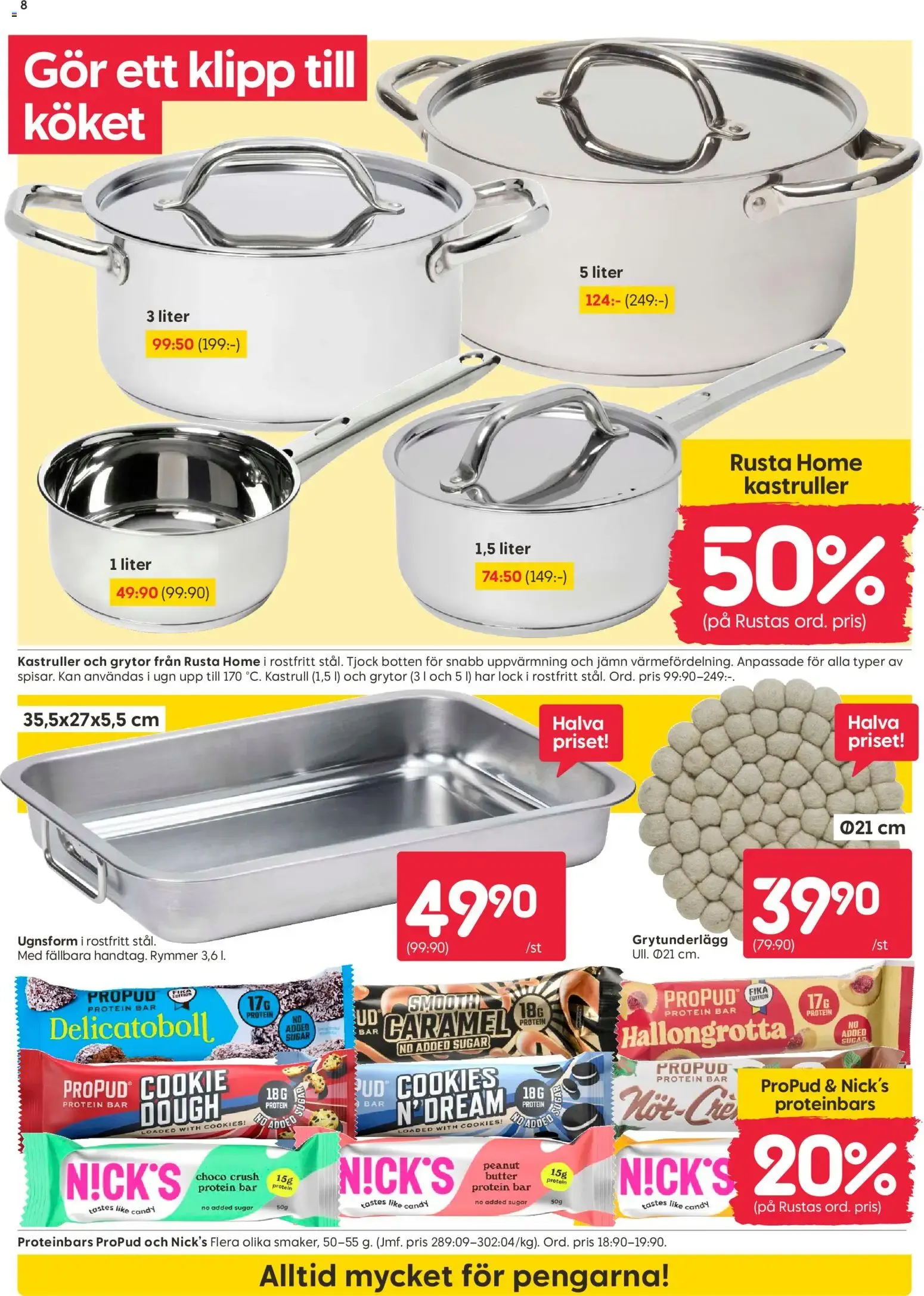 Rusta erbjudanden från 14/09/2026 - 20/09/2026 > Reklamblad nuvarande rabatter från 14 september till 20 september 2026 - Reklamblad sidor 8