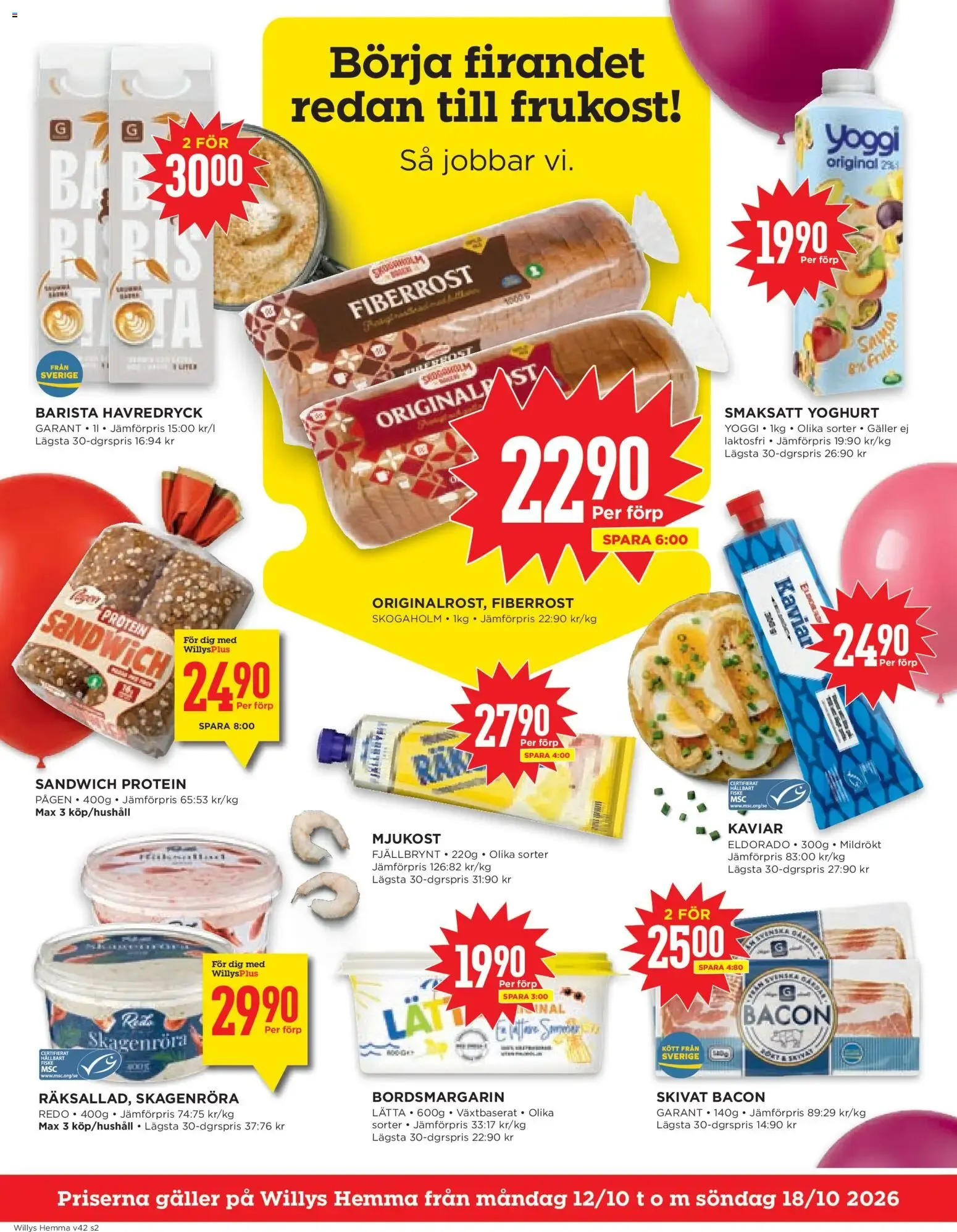 Willys Hemma: ¡Celebramos nuestro aniversario con grandes precios! från 12 oktober till 18 oktober 2026 - Reklamblad sidor 2