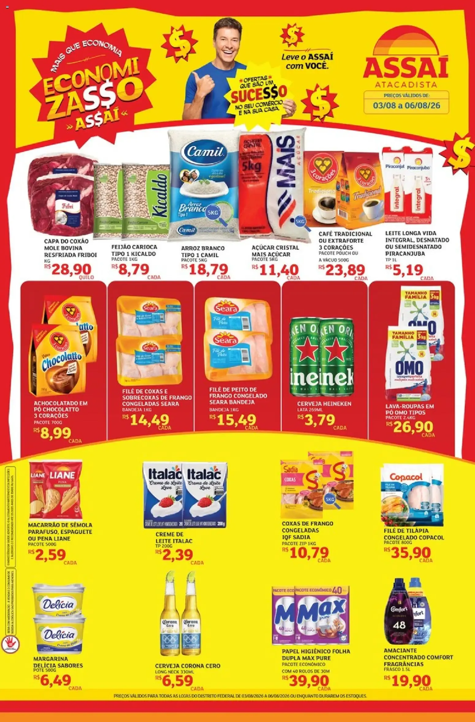 Encarte de Assaí Atacadista ofertas - DF de 03/08/2026 | Promoções Online 3 de agosto até 6 de agosto 2026 - Pagina 1