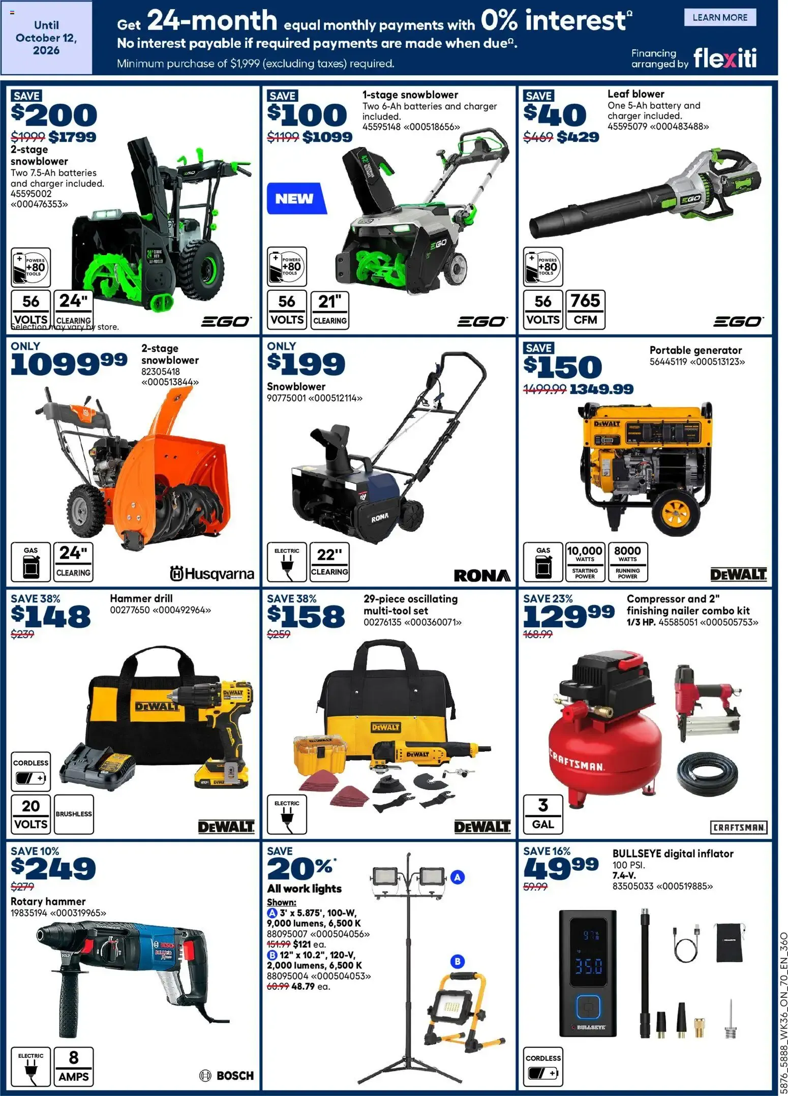 Rona weekly flyer from Oct 1, 2026 > weekly specials & deals from October 1 to October 14 2026 - flyer page 8