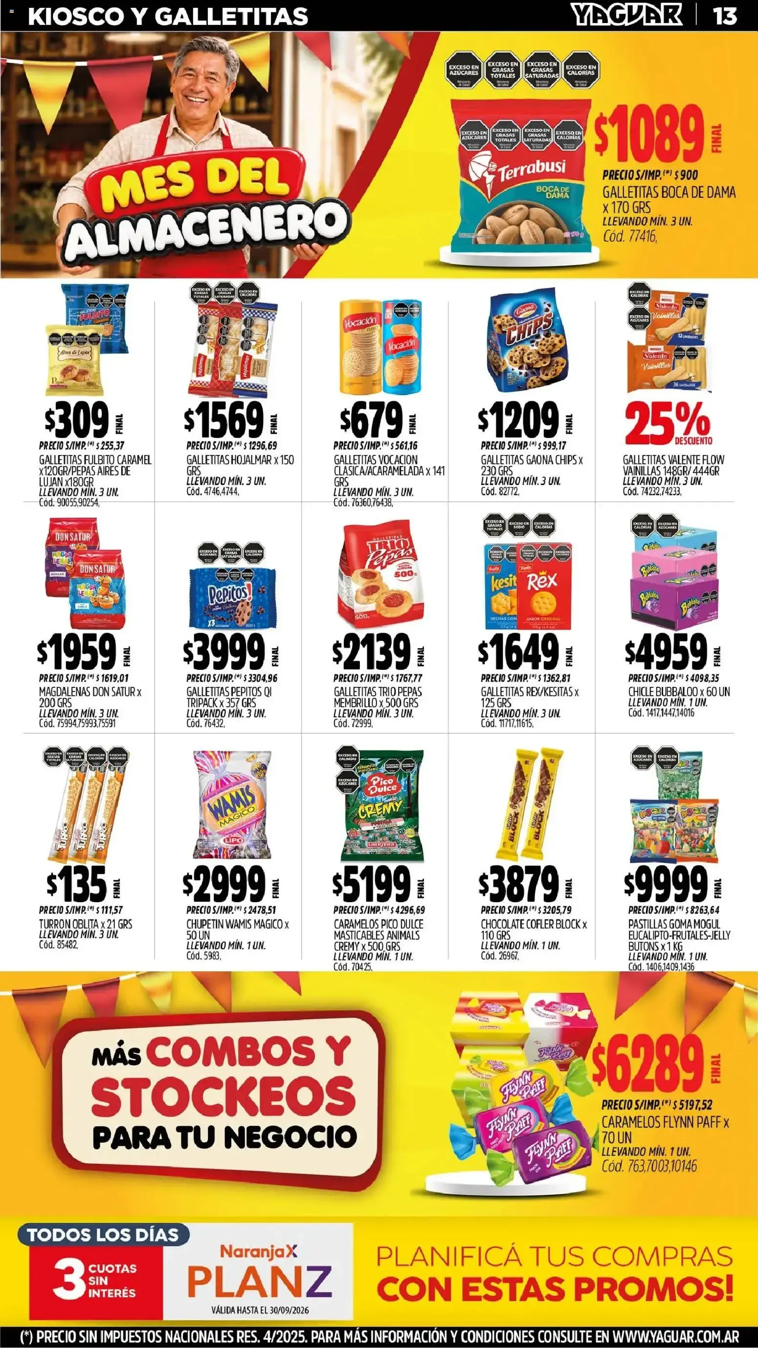 Ofertas de MAYORISTA YAGUAR MES DEL ALMACENERO 31 de agosto al 6 de septiembre 2026 - Página 13 del catálogo