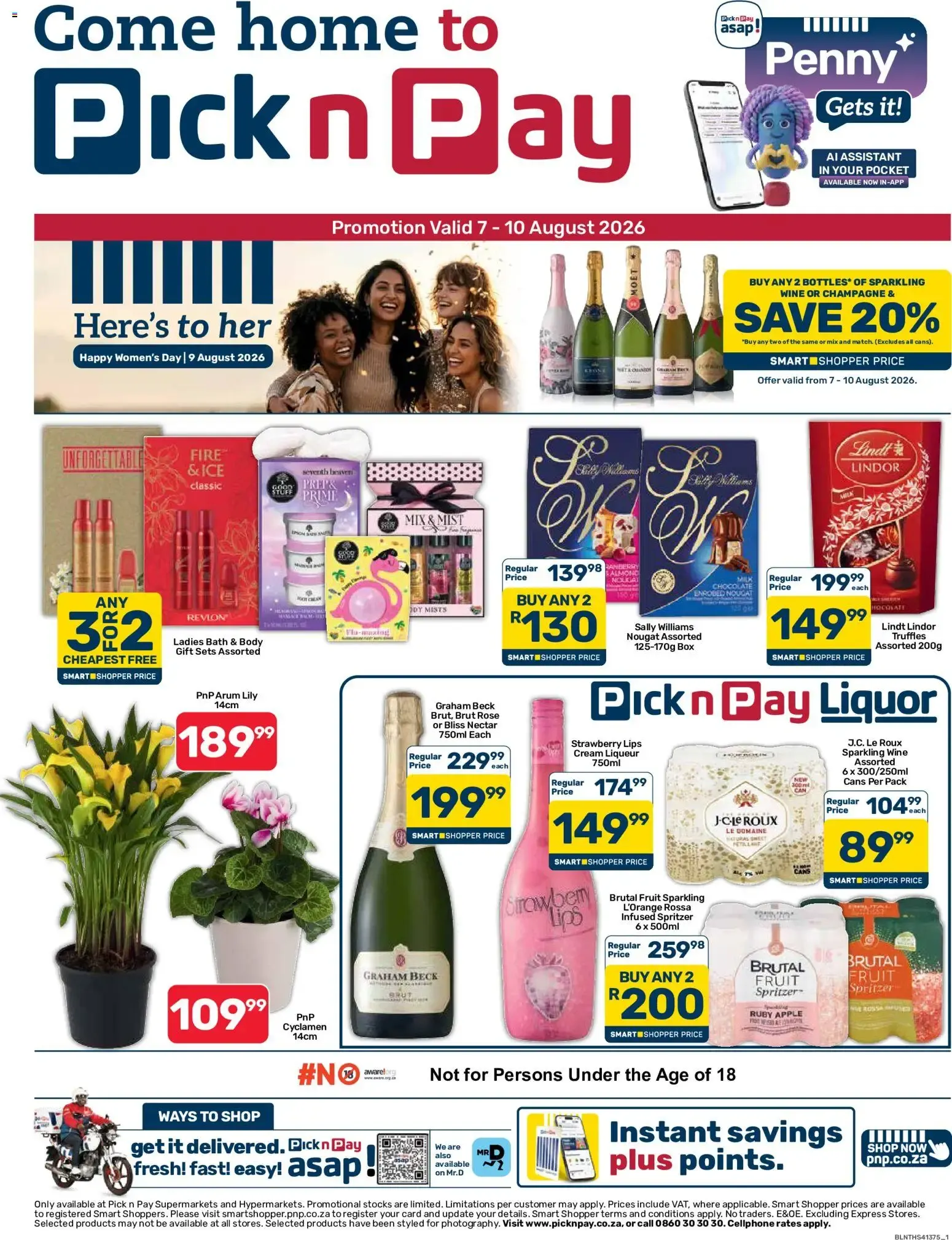 Pick n Pay Women's Day Specials from 7 August to 10 August 2026 - Catalogue Page 1