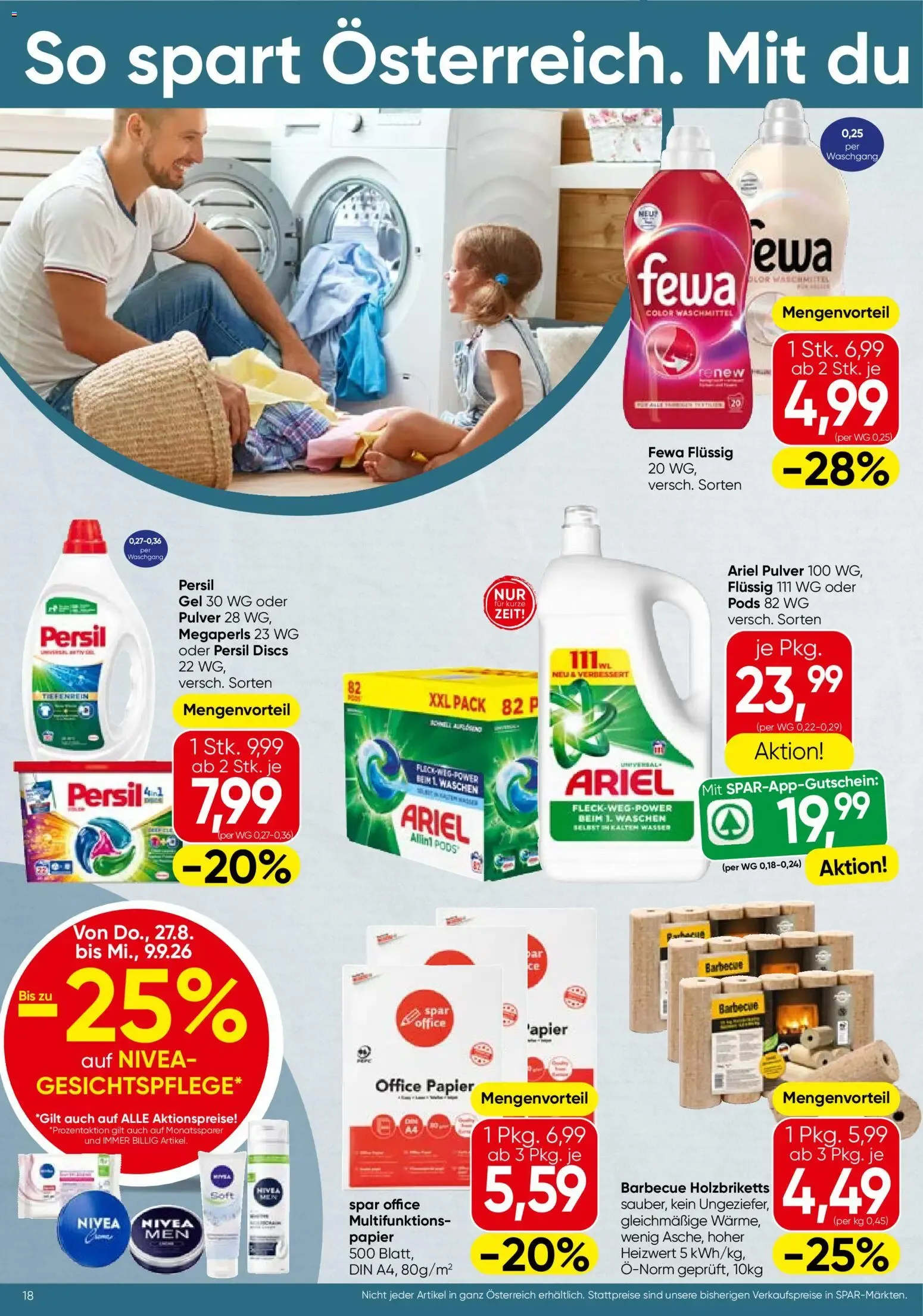 Spar - Flugblatt (27.08.2026) - Angebote und Prospekt von 27. August bis 9. September 2026 - Flugblätt seite 18