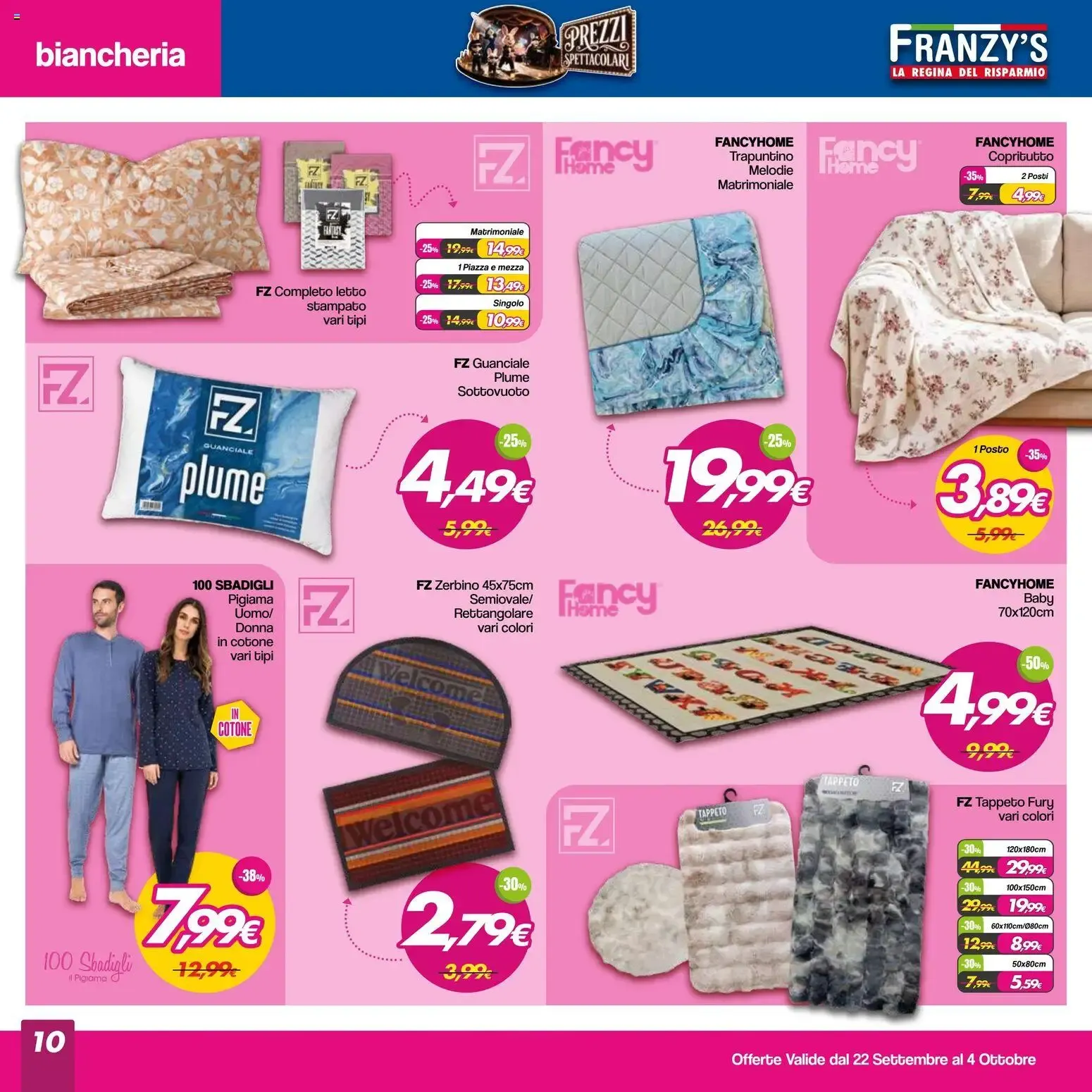Franzy's volantino dal 22/09/2026 - online Offerte da 22 settembre a 4 ottobre di 2026 - Pagina del volantino 10