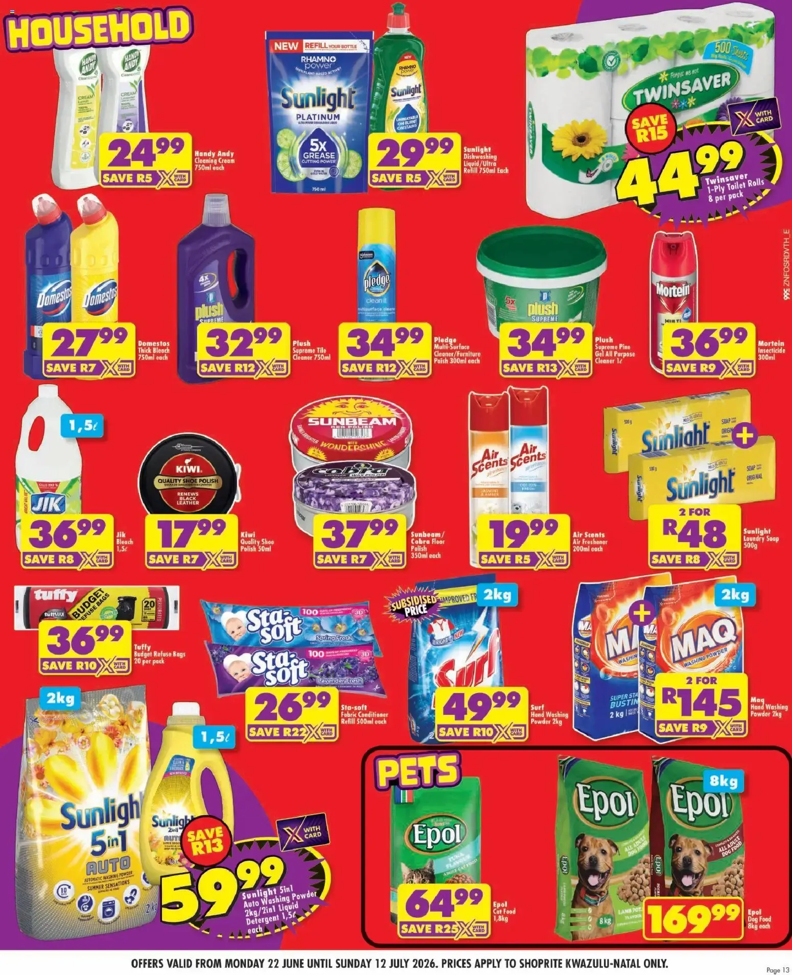 Shoprite Low-Duuuma Deals! from 22 June to 12 July 2026 - Catalogue Page 13