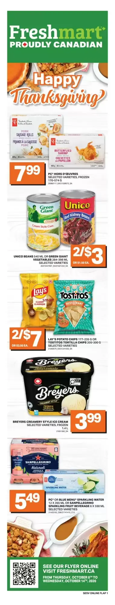 Freshmart Happy Thanksgiving Flyer from October 8 to October 14 2026 - flyer page 1