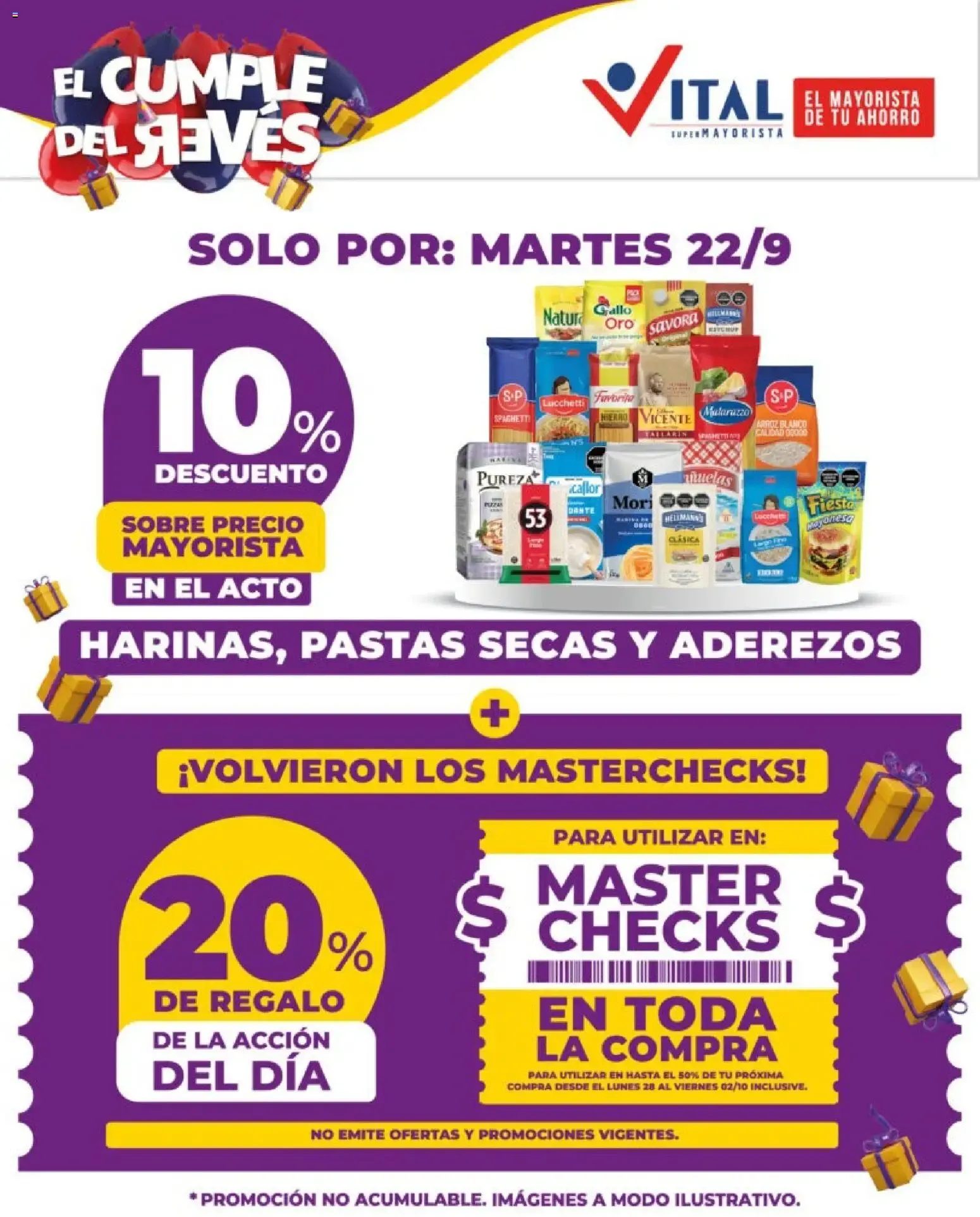 Ofertas de Vital - El Cumple del Revés 22 de septiembre al 22 de septiembre 2026 - Página 1 del catálogo