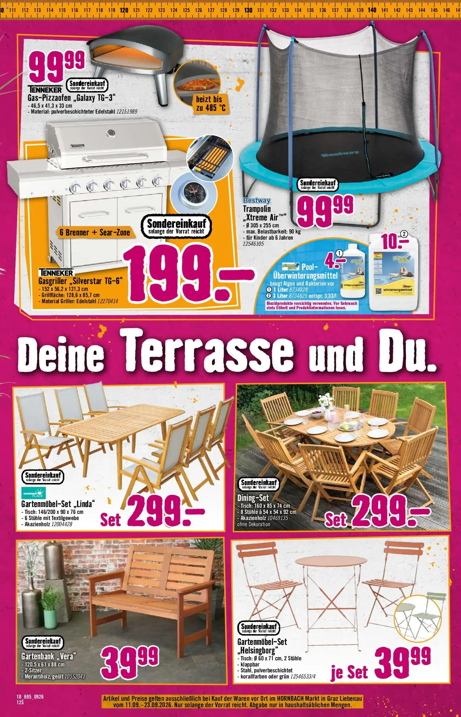 Hornbach Große Neueröffnung Graz Liebenau von 11. September bis 23. September 2026 - Flugblätt seite 9