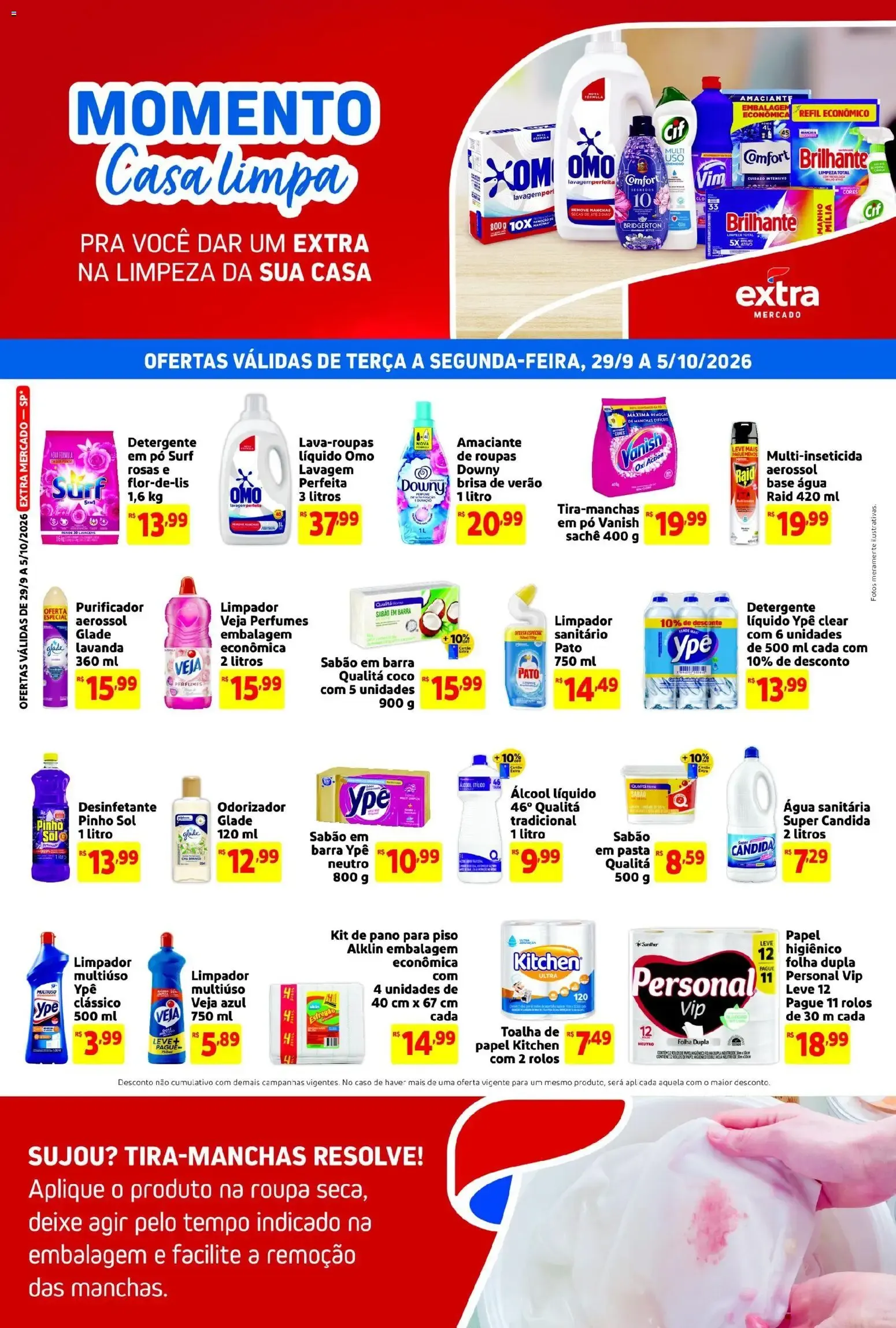 Encarte de Folheto Extra ofertas de Mercado Casa Limpa de 29/09/2026 | Promoção 29 de setembro até 5 de outubro 2026 - Pagina 1
