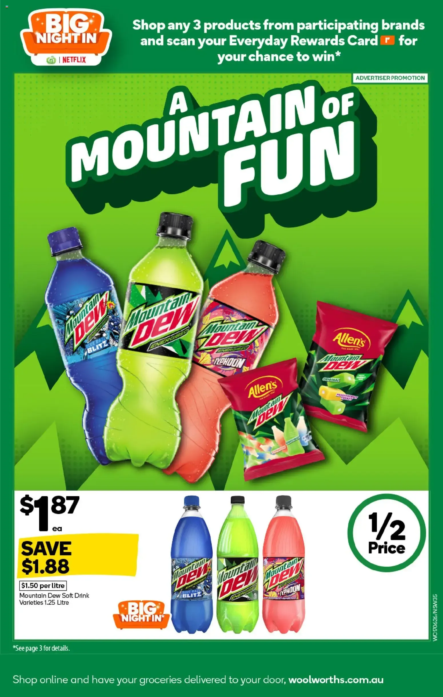 Woolworths: BIG NIGHT IN - Last Chance to Win Prizes - Catalogue valid from 17 June to 23 June 2026 - page 34