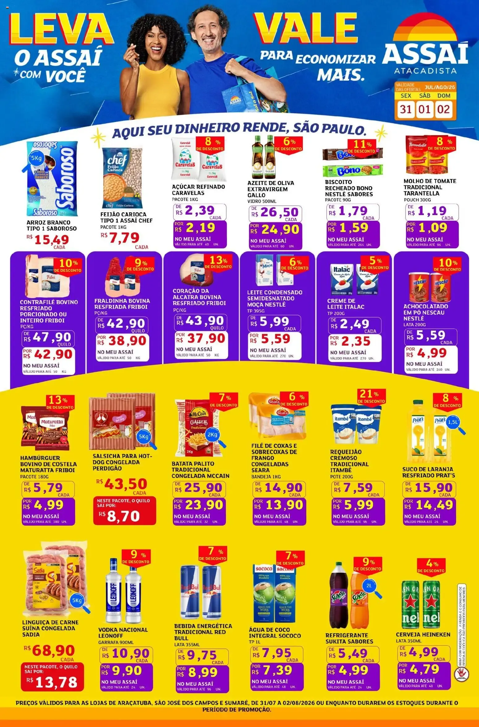 Encarte de Assaí Atacadista ofertas - SP de 31/07/2026 | Promoções Online 31 de julho até 2 de agosto 2026 - Pagina 1