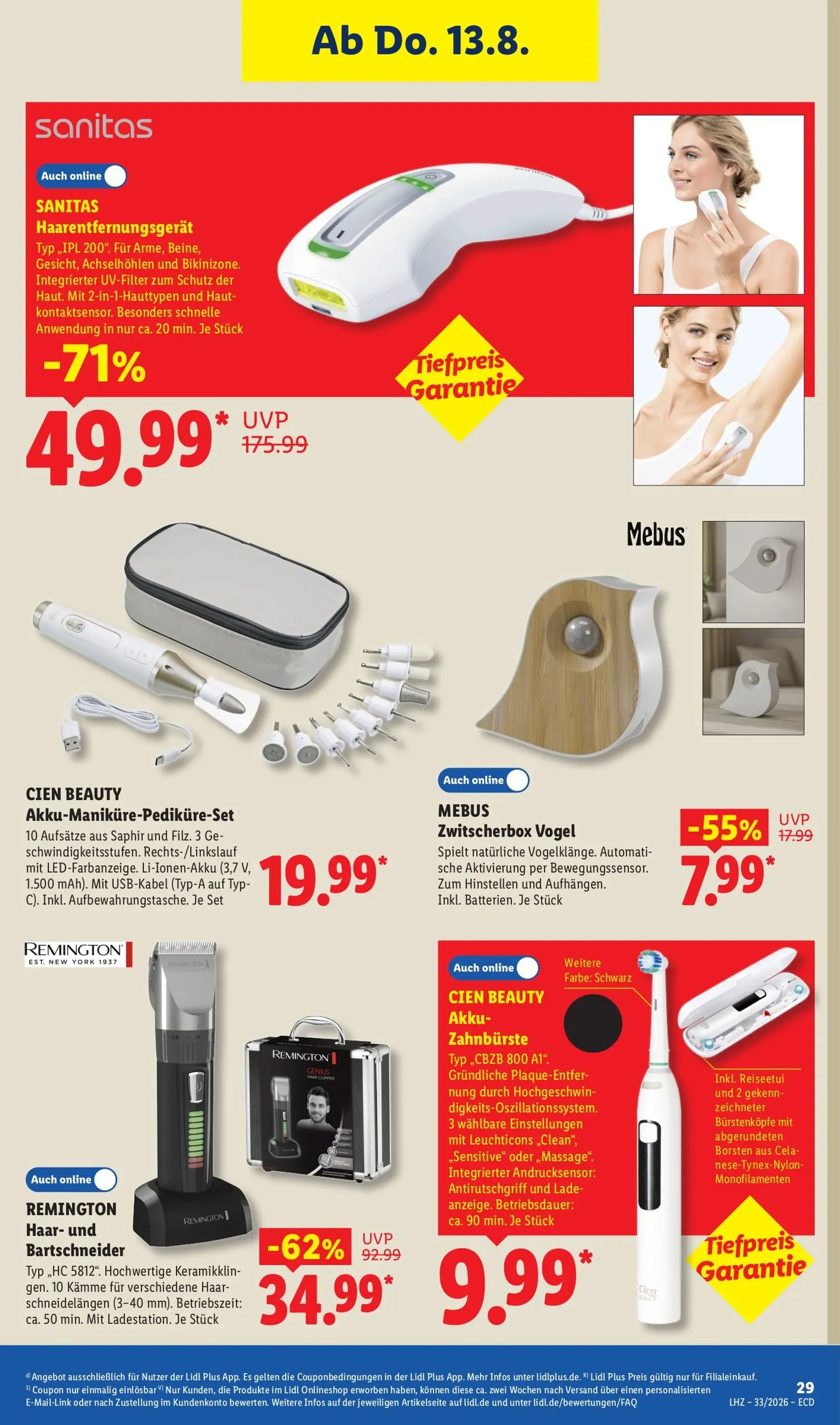 Lidl - Angebot der Woche Prospekt nächste Woche – von Montag 10.08.2026 bis Samstag 15.08.2026 von 10. August bis 16. August 2026 - Prospekt seite 29
