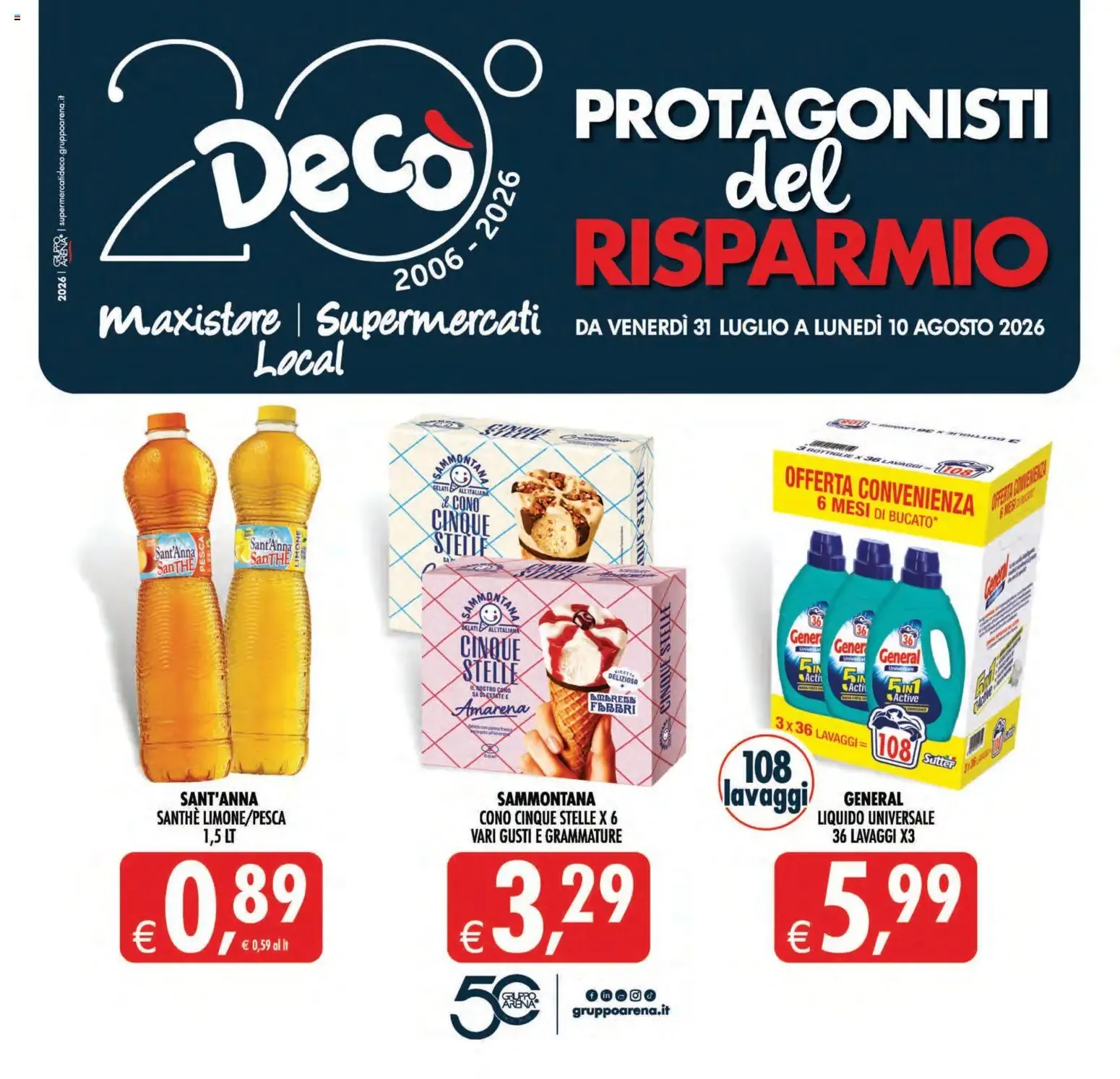 Nuovo Decò volantino Maxistore, Supermercati, Local Sicilia dal 31/07/2026 > offerte anteprima 🛍️ da 31 luglio a 10 agosto di 2026 - Pagina del volantino 1