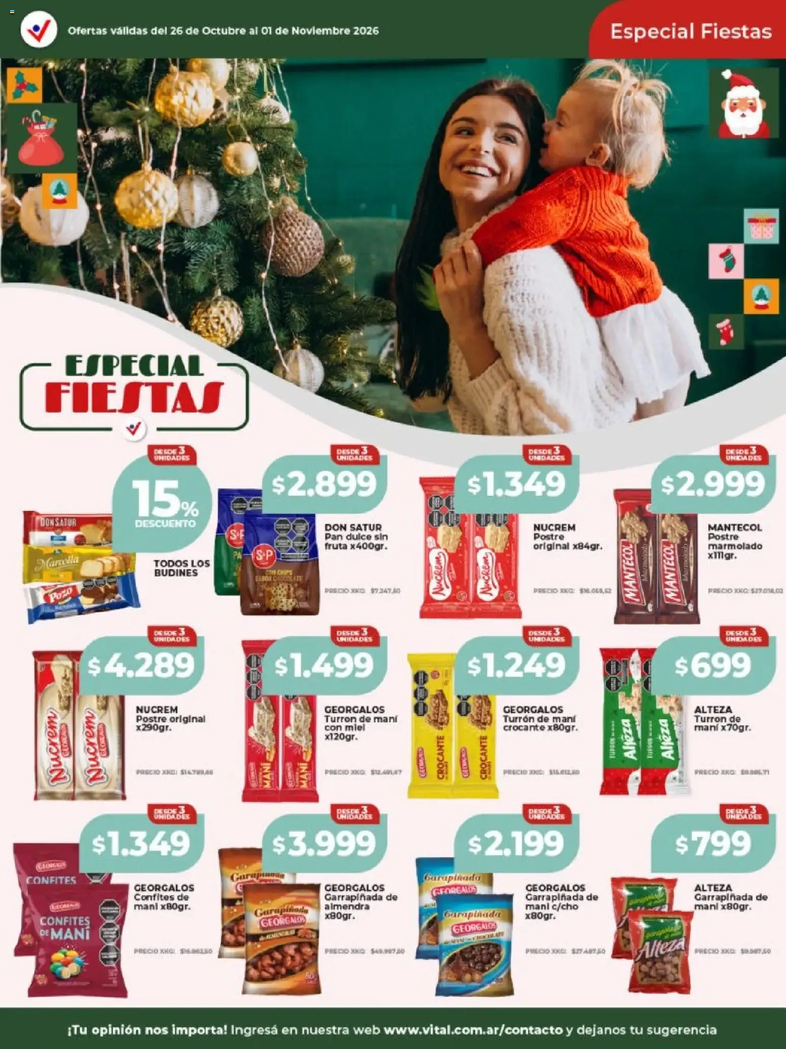 Ofertas de Vital - Especial Fiestas || del 26/10/2026 - 01/11/2026 || Catálogo 26 de octubre al 1 de noviembre 2026 - Página 1 del catálogo