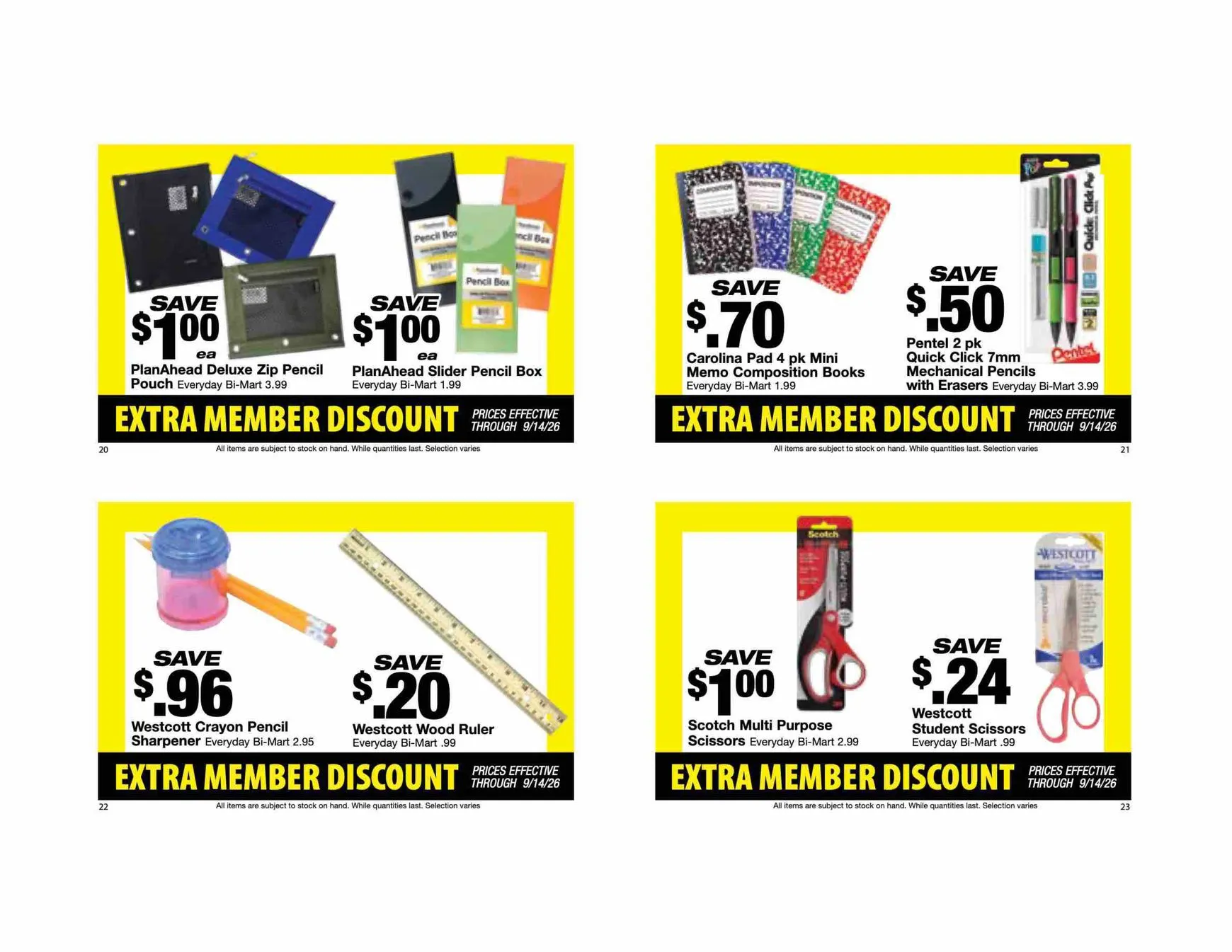 Weekly ad Current Bi-Mart - Extra member discount book leaflet valid from Tuesday 08/25/2026 to Monday 09/14/2026 from August 25 to September 14 2026 - Page 7