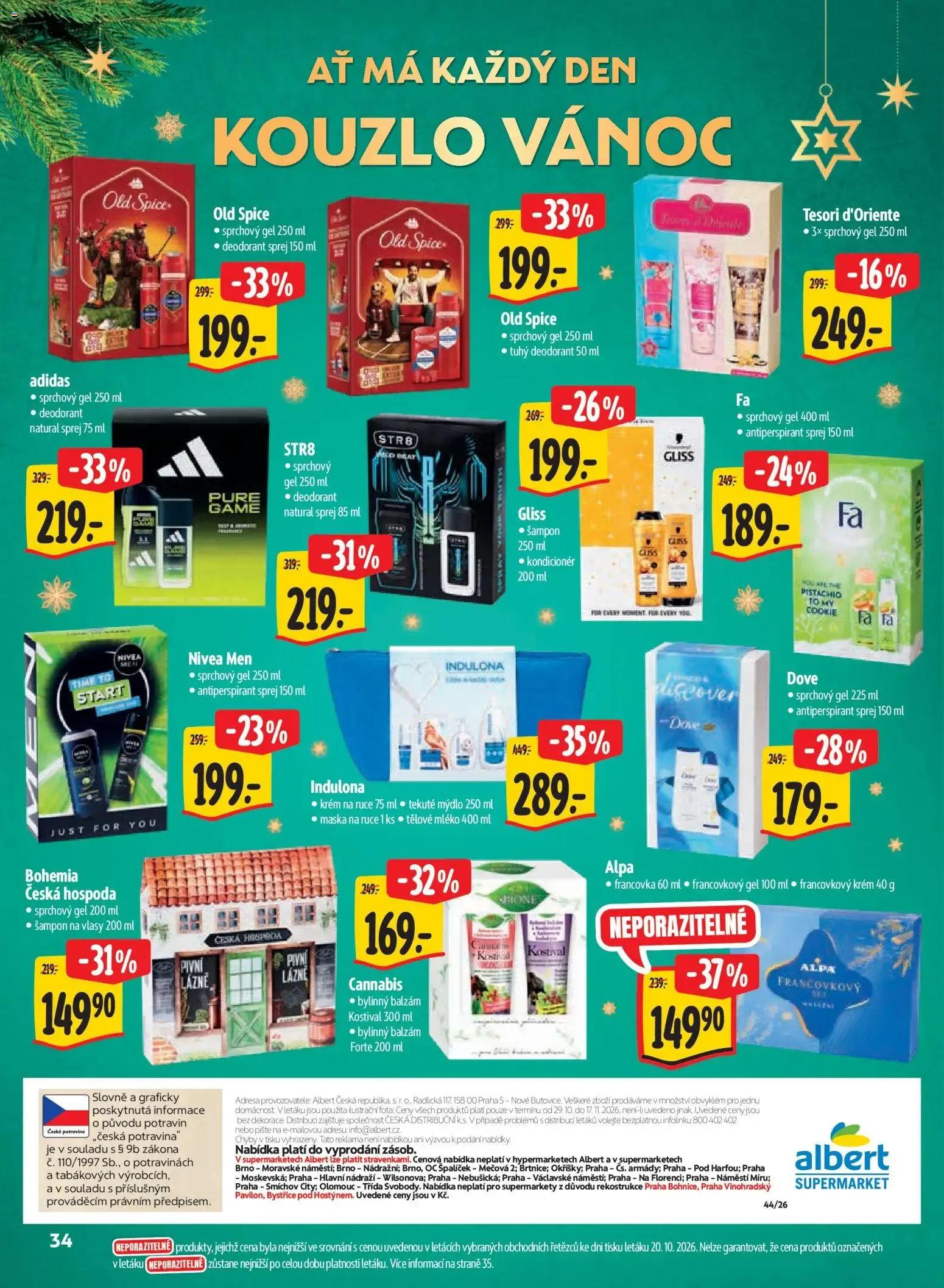 Albert leták - Supermarket Kouzlo Vánoc od 29.10.2026 - Akční leták - 29. října 17. listopadu 2026 - Page 34