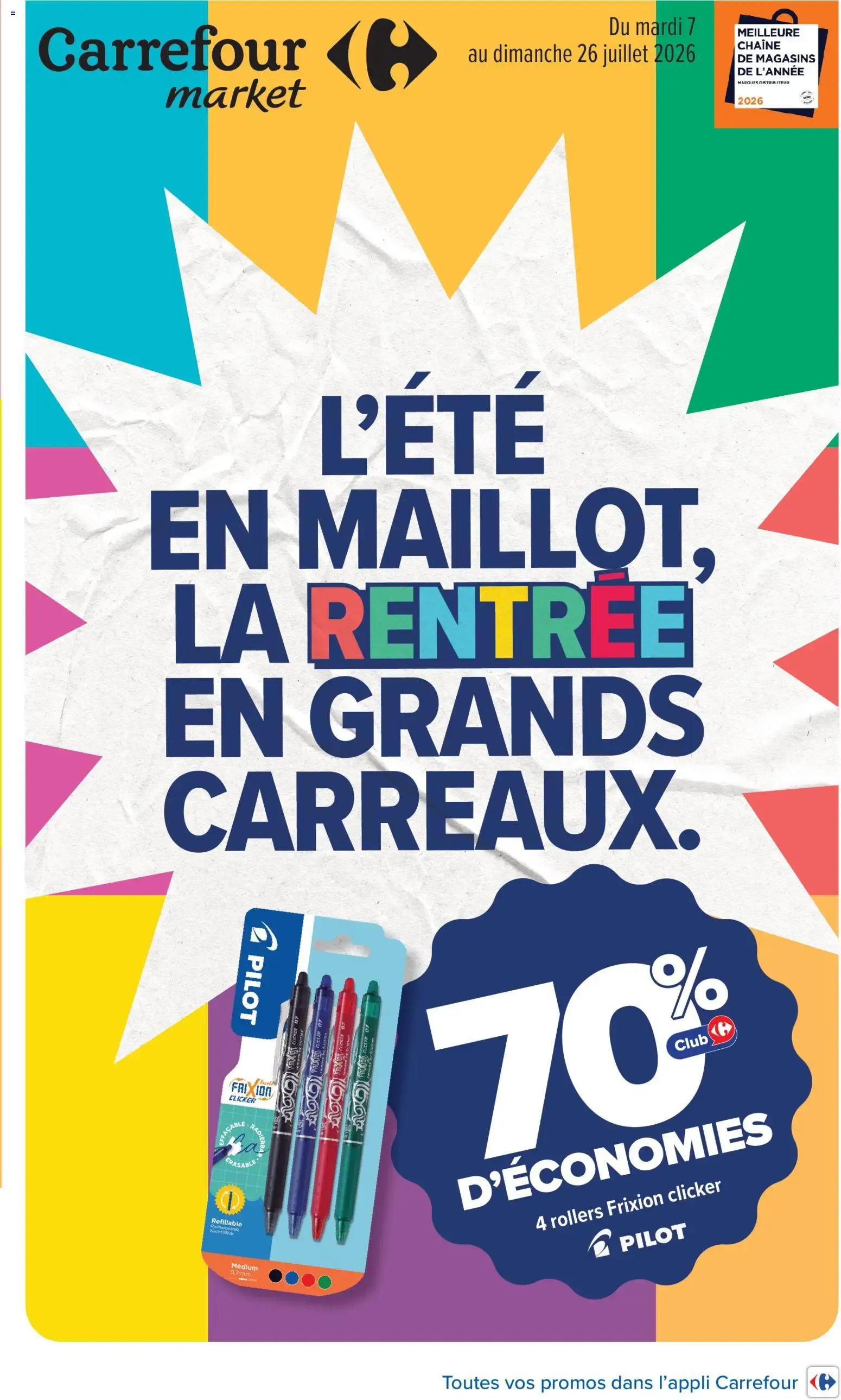 L'ÉTÉ EN MAILLOT, LA RENTREE EN GRANDS CARREAUX. du 7 juillet au 26 juillet 2026 - Catalogue page 1