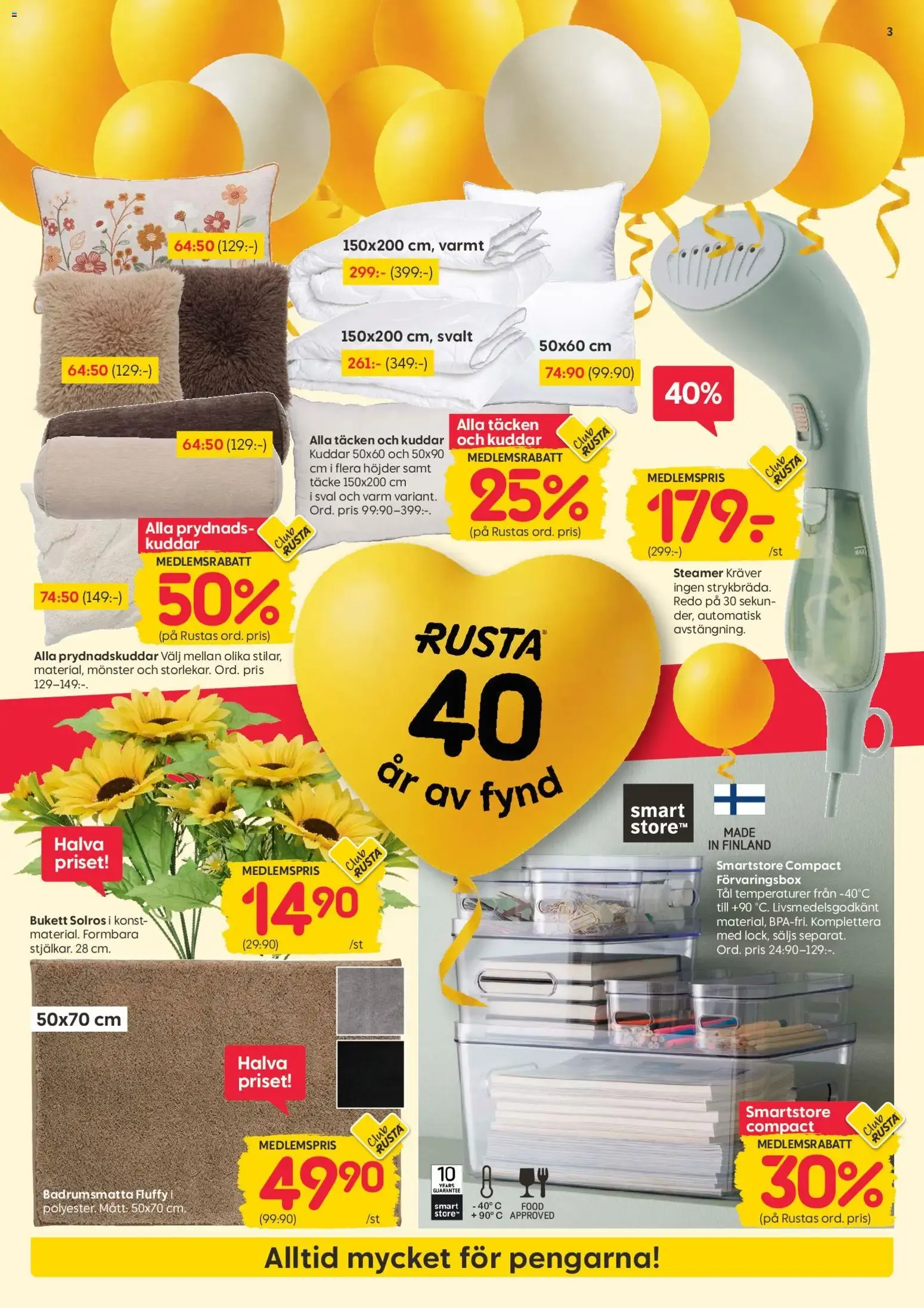 Rusta - Massor av fyndpriser från 24 augusti till 30 augusti 2026 - Reklamblad sidor 3