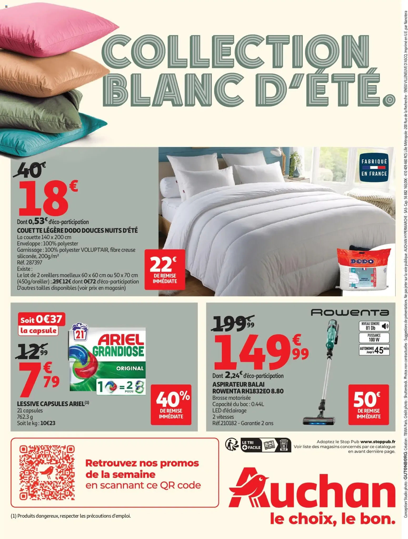 Auchan Linge de maison & déco à partir du 02/06/2026 - promo en ligne du 2 juin au 14 juin 2026 - Catalogue page 20