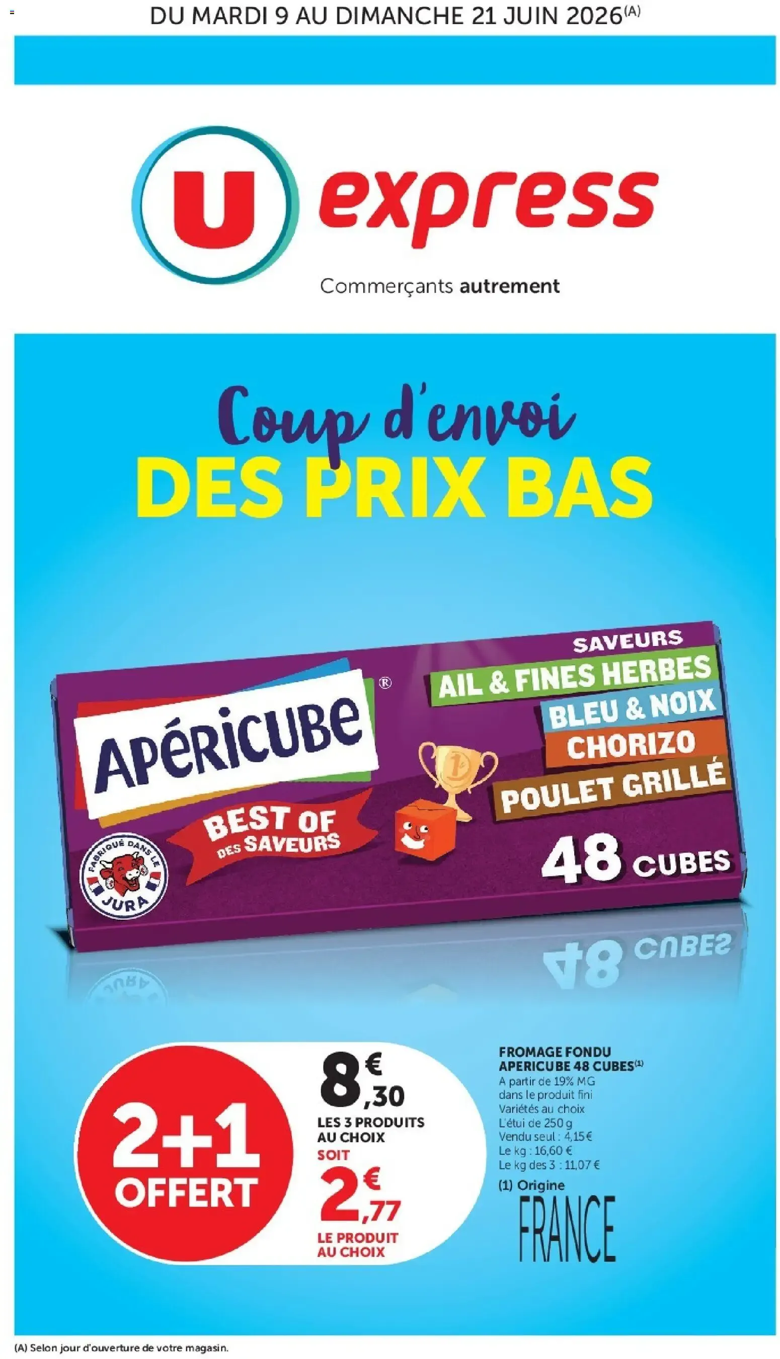 U Express - Coup d'envoi des prix bas du 9 juin au 21 juin 2026 - Catalogue page 1