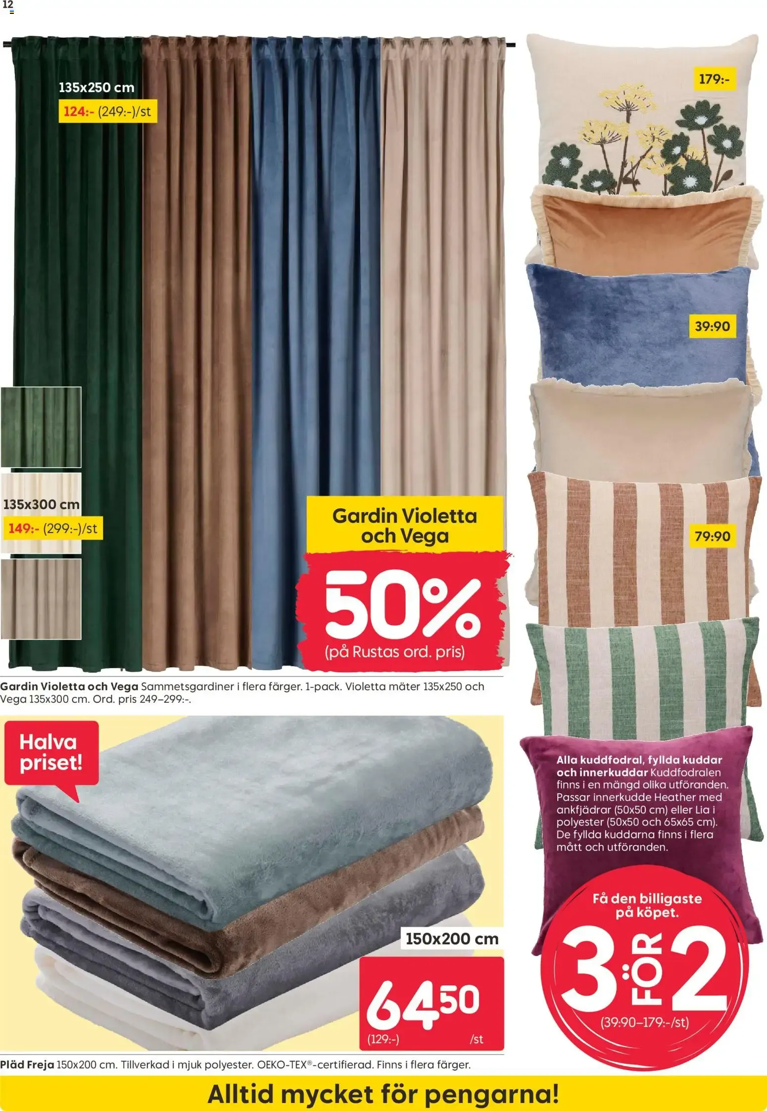 Rusta erbjudanden från 12/10/2026 - 18/10/2026 > Reklamblad nuvarande rabatter från 12 oktober till 18 oktober 2026 - Reklamblad sidor 12