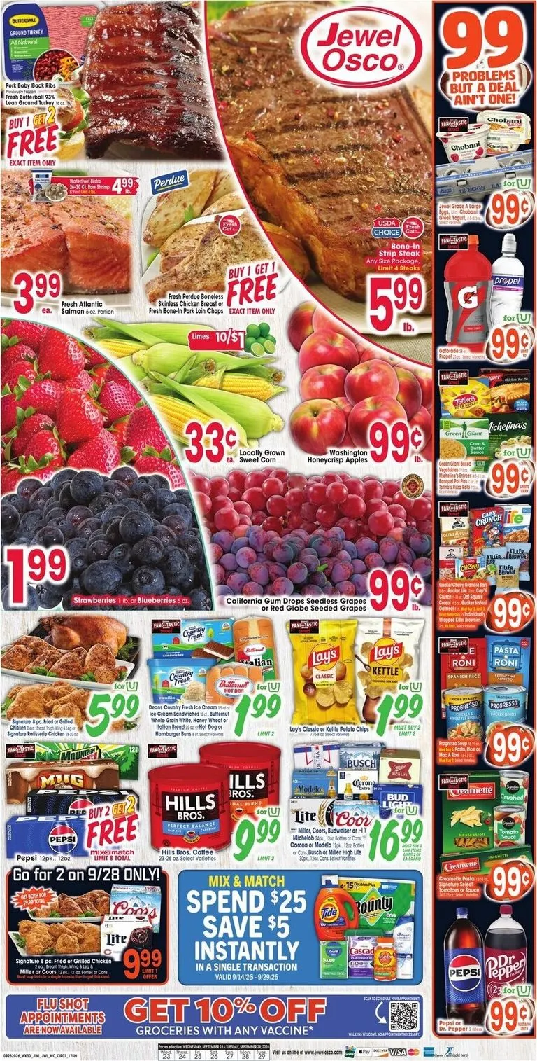 Current Jewel-Osco leaflet valid from Wednesday 09/23/2026 to Tuesday 09/29/2026