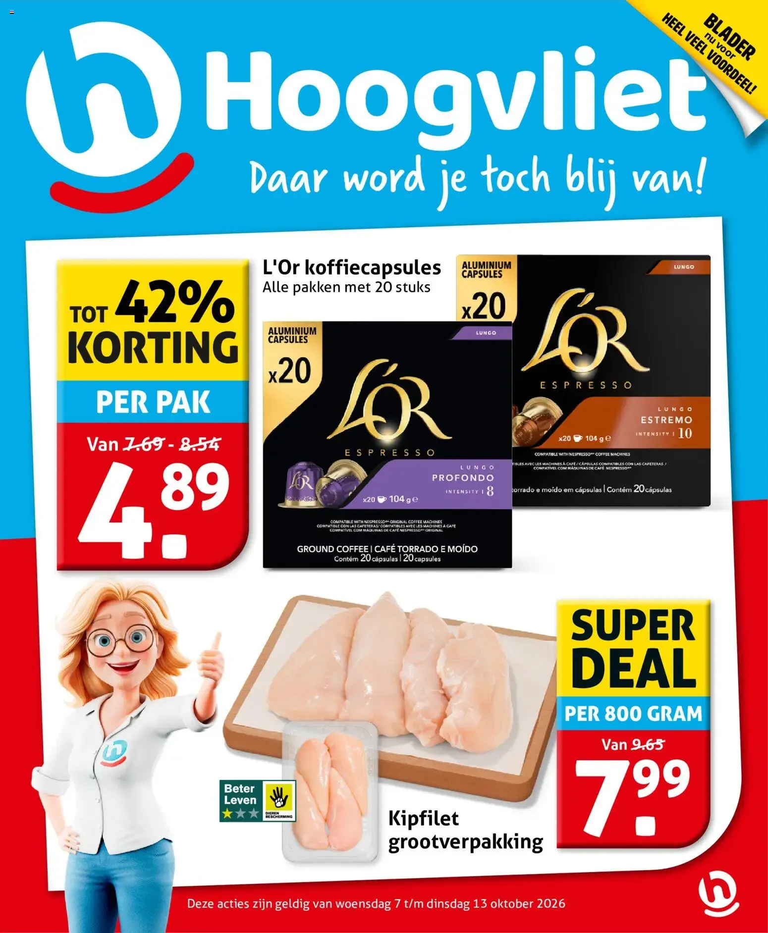 Hoogvliet folder vanaf 07-10-2026 || NIEUWE van 7 oktober tot 13 oktober 2026 - Folder pagina 1