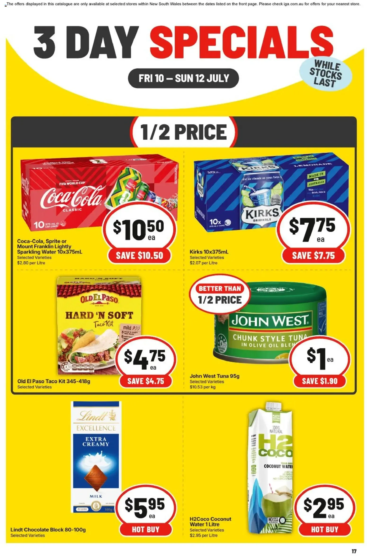 3 DAY SPECIALS - Catalogue valid from 10 July to 12 July 2026 - page 1
