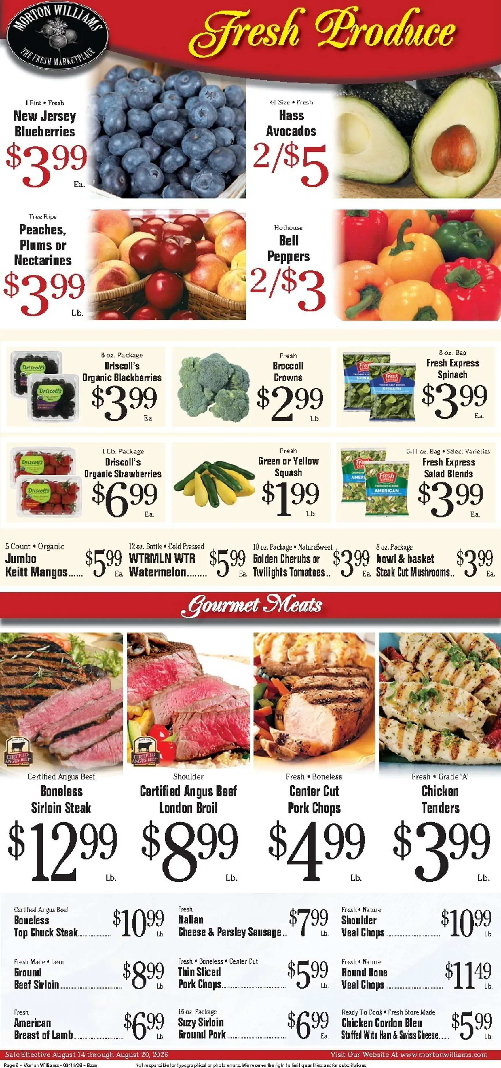Weekly ad Current Morton Williams - Manhattan / Jersey City leaflet valid from Friday 08/14/2026 to Thursday 08/20/2026 from August 14 to August 20 2026 - Page 6