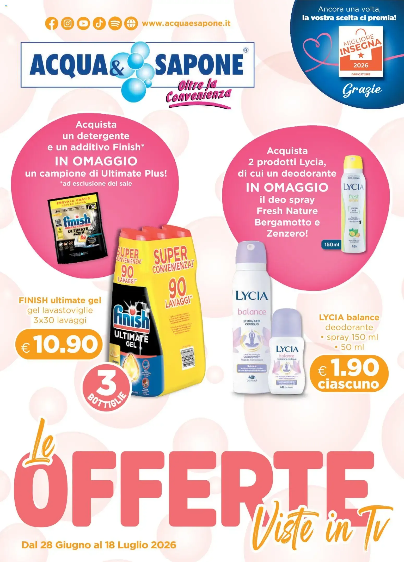 Acqua e Sapone volantino dal 28/06/2026 - online Offerte da 28 giugno a 18 luglio di 2026 - Pagina del volantino 1