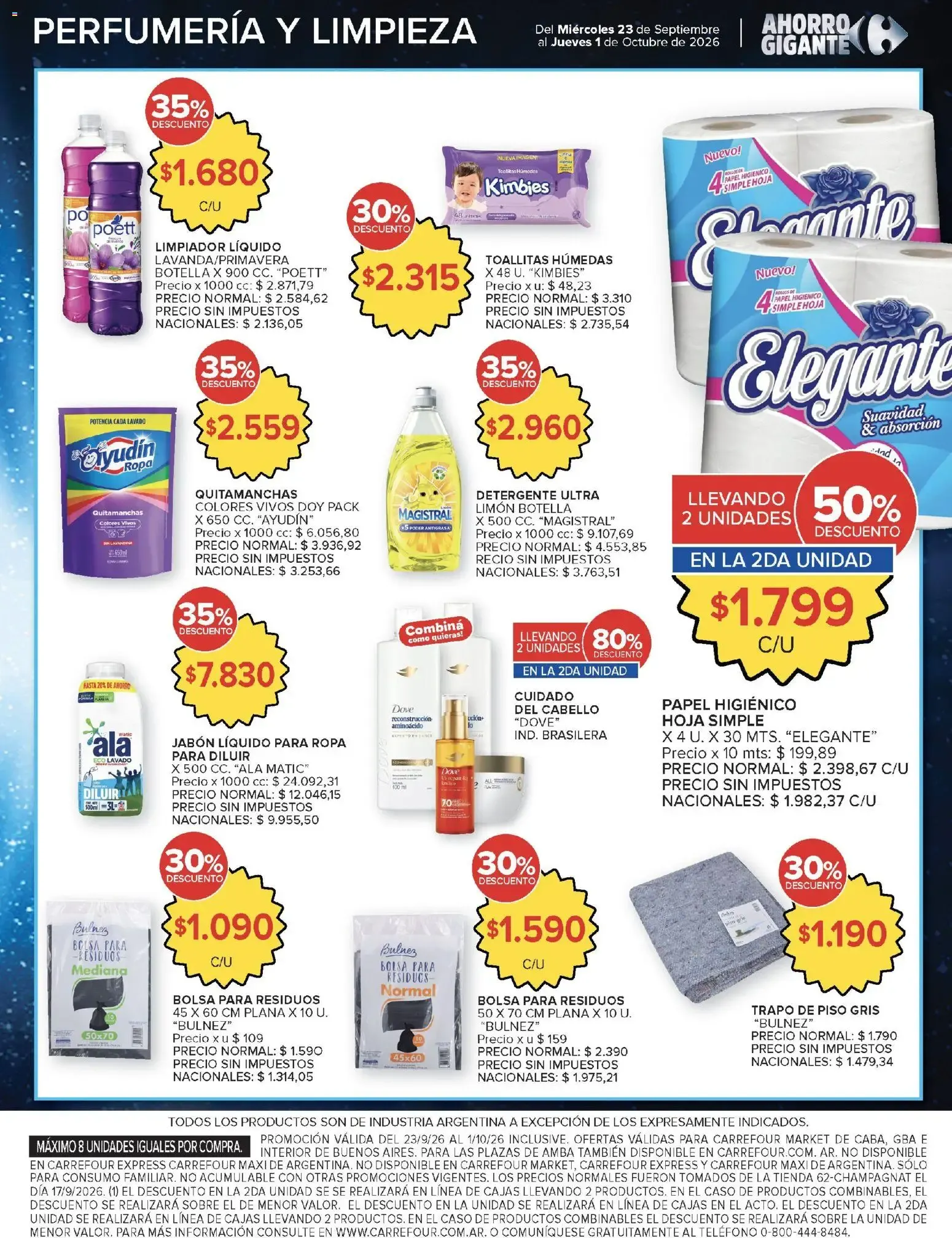 Ofertas de Carrefour Ofertas || del 23/09/2026 - 01/10/2026 || Promociones 23 de septiembre al 1 de octubre 2026 - Página 48 del catálogo