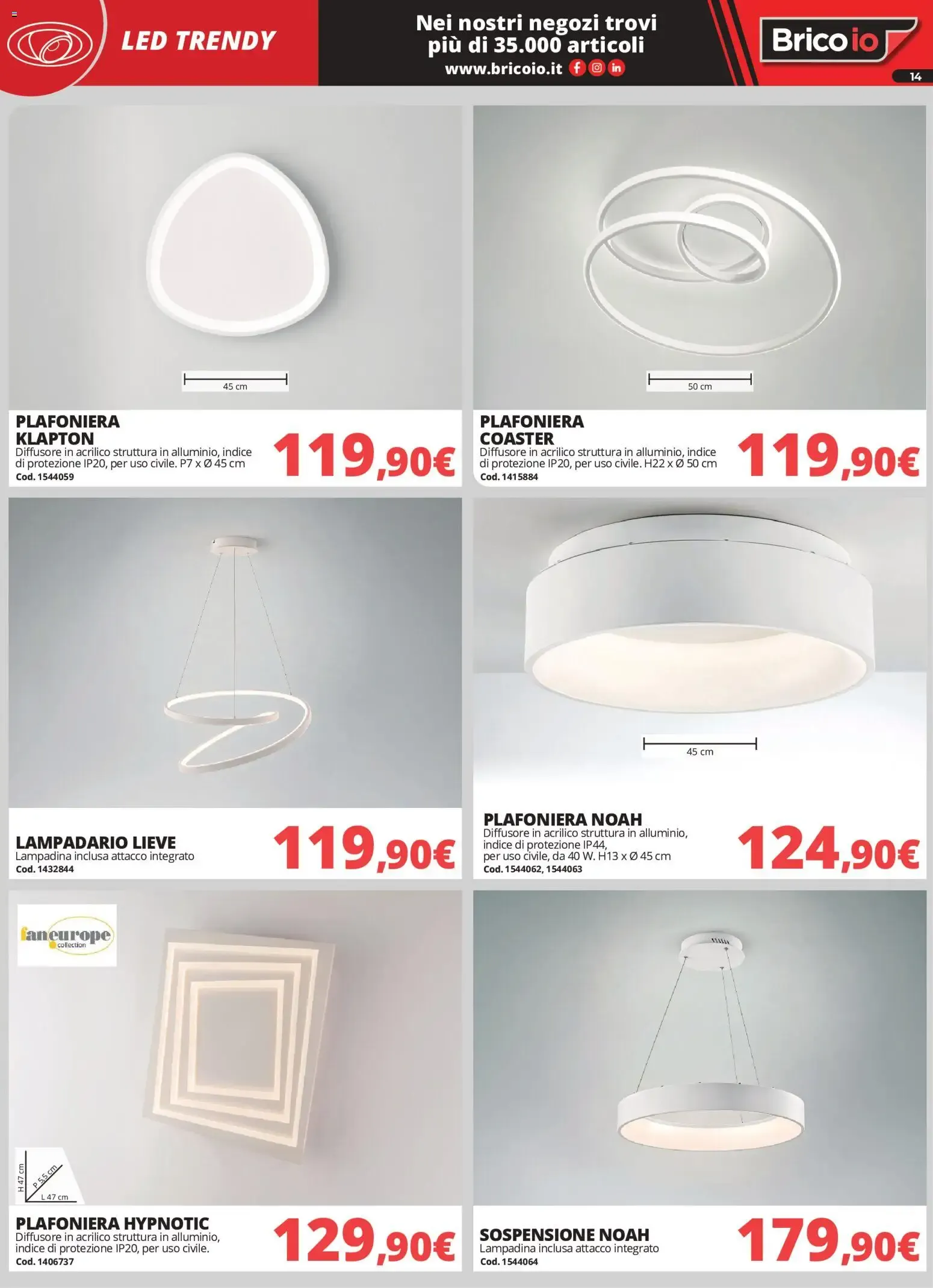 Nuovo Brico io volantino Illuminazione dal 01/10/2026 > offerte anteprima 🛍️ da 1 ottobre a 31 gennaio di 2027 - Pagina del volantino 14