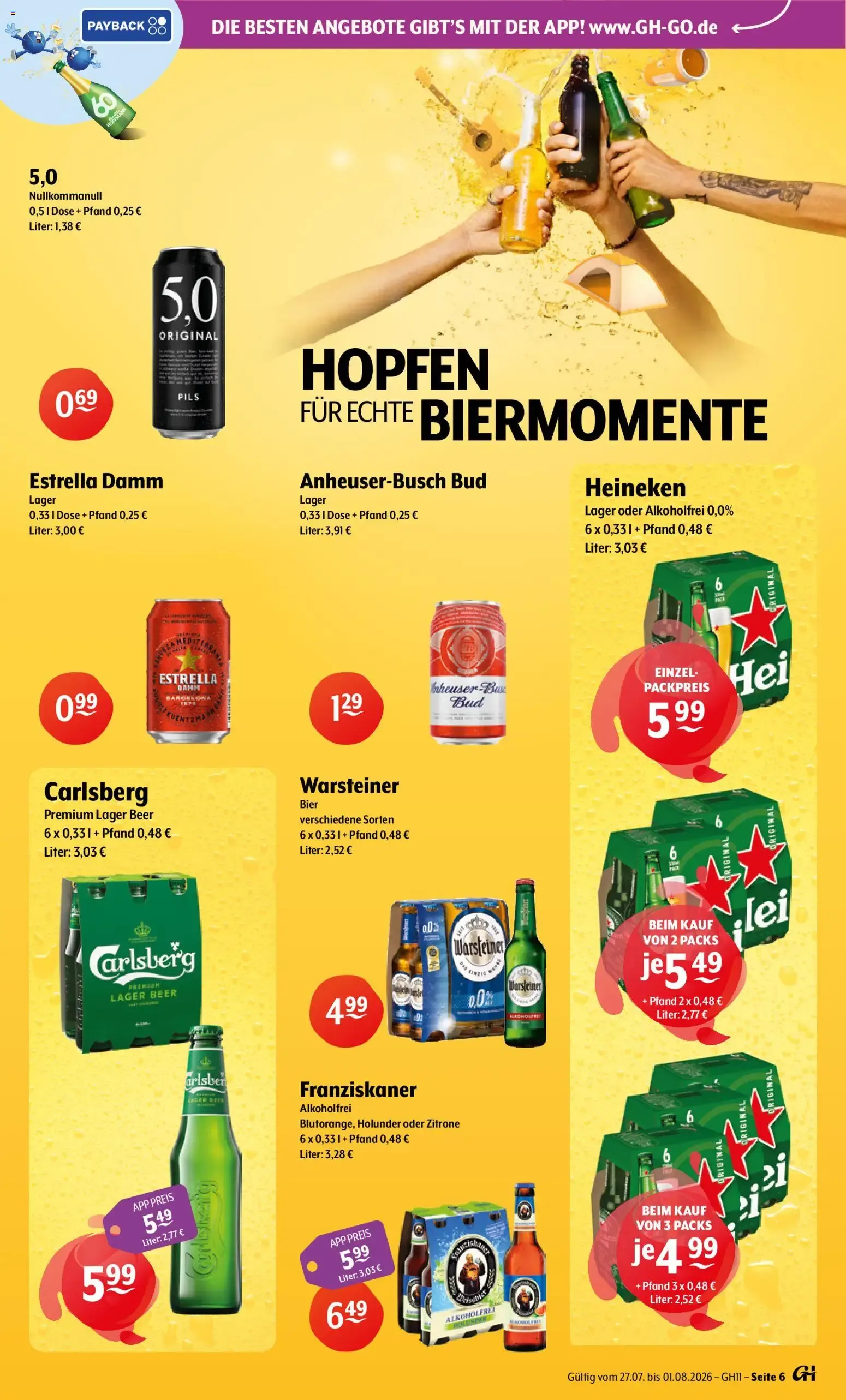 Getränke Hoffmann Prospekt (ab 27.07.2026) zum Blättern von 27. Juli bis 1. August 2026 - Prospekt seite 6