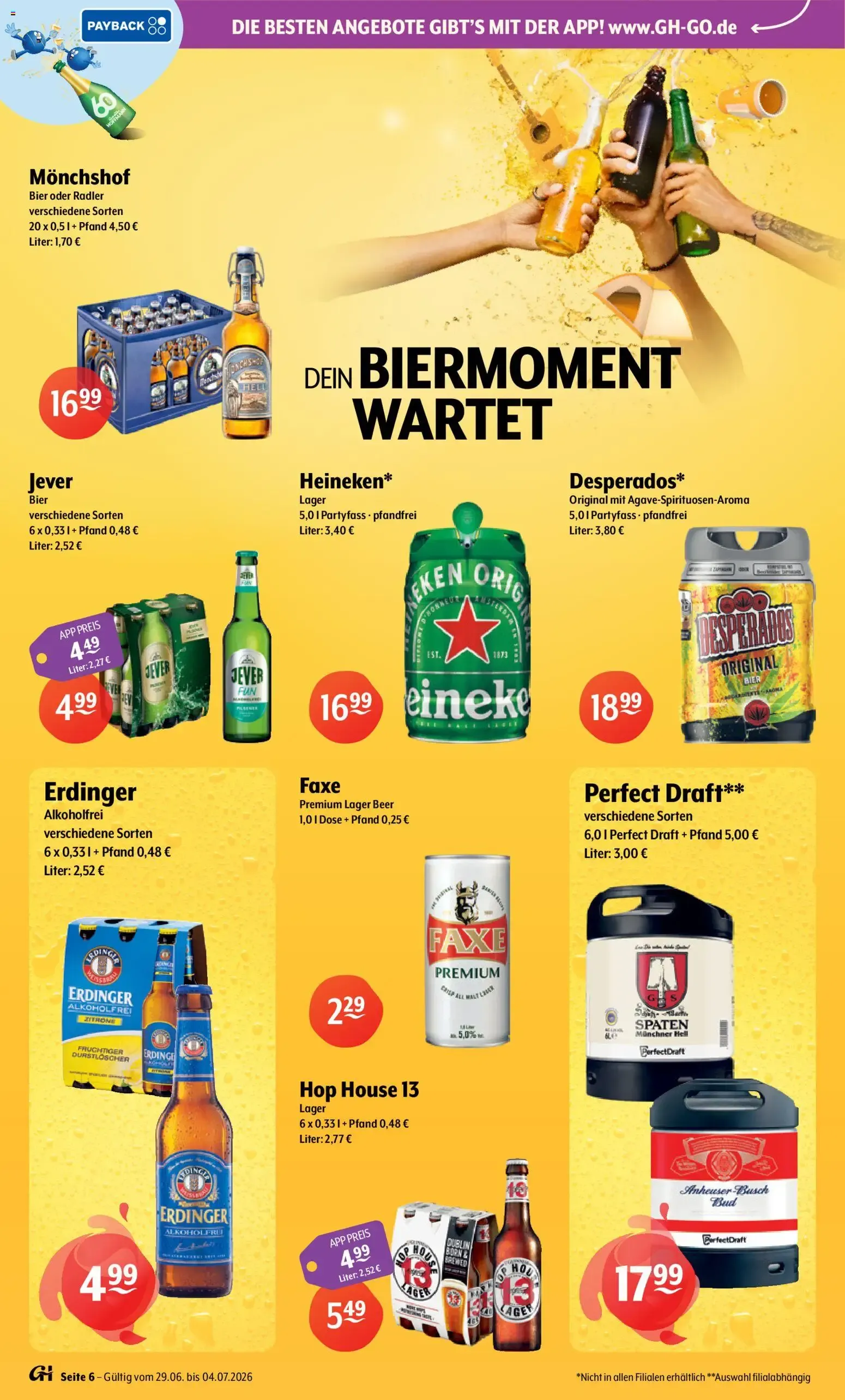Getränke Hoffmann Prospekt (ab 29.06.2026) zum Blättern von 29. Juni bis 4. Juli 2026 - Prospekt seite 6