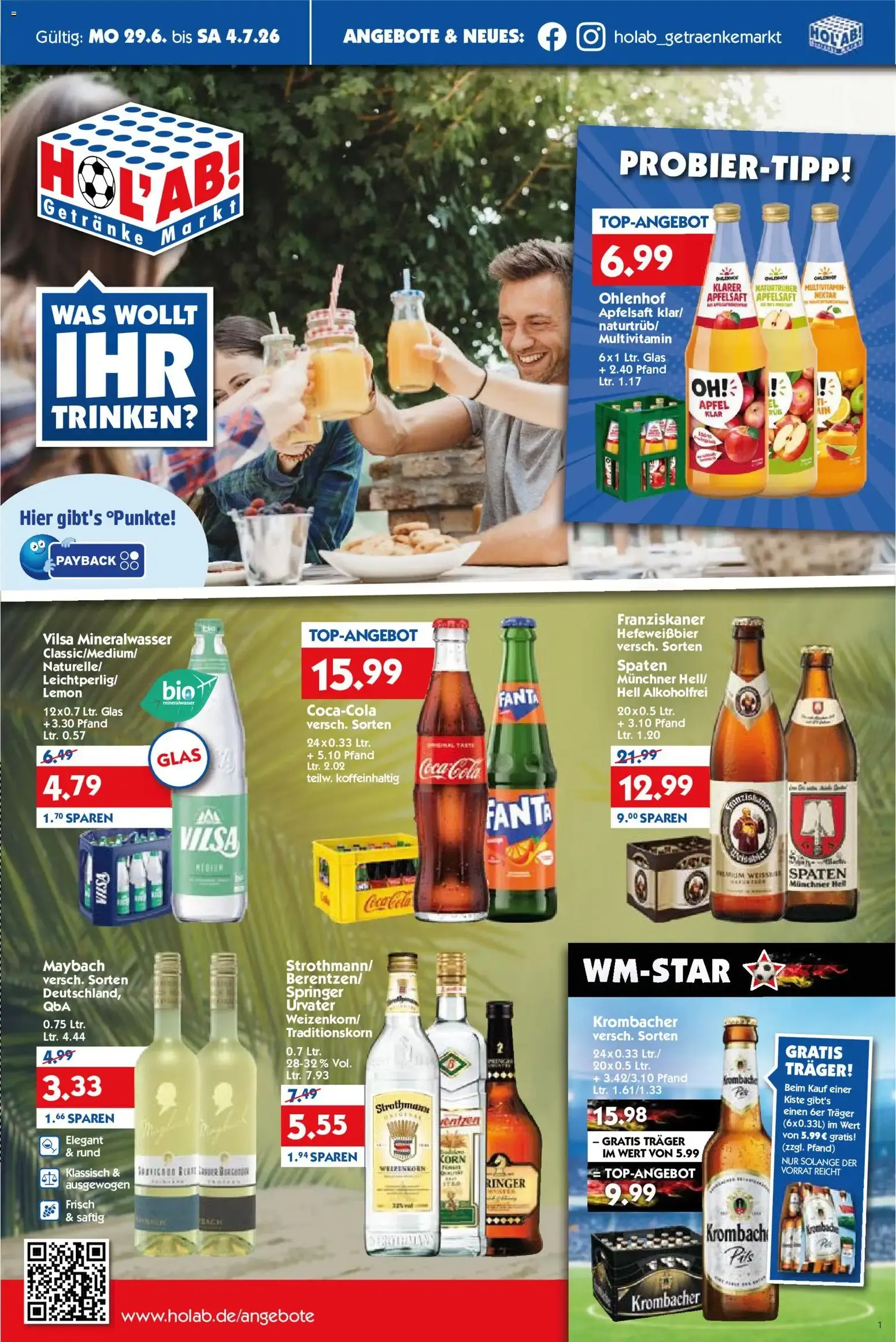 HOL’AB! Prospekt (ab 29.06.2026) zum Blättern von 29. Juni bis 4. Juli 2026 - Prospekt seite 1