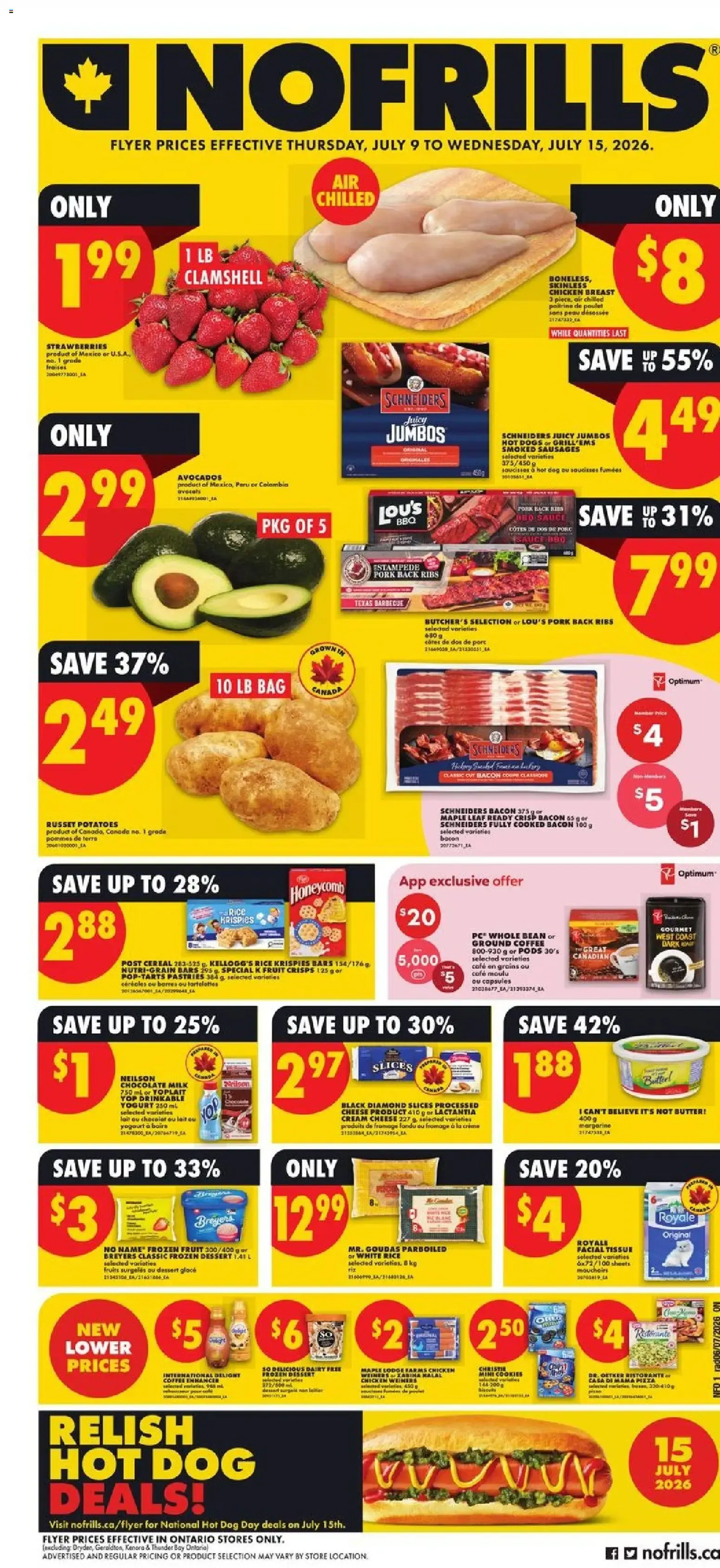 No Frills weekly flyer - ON from Jul 9, 2026 > weekly specials & deals from July 9 to July 15 2026 - flyer page 1