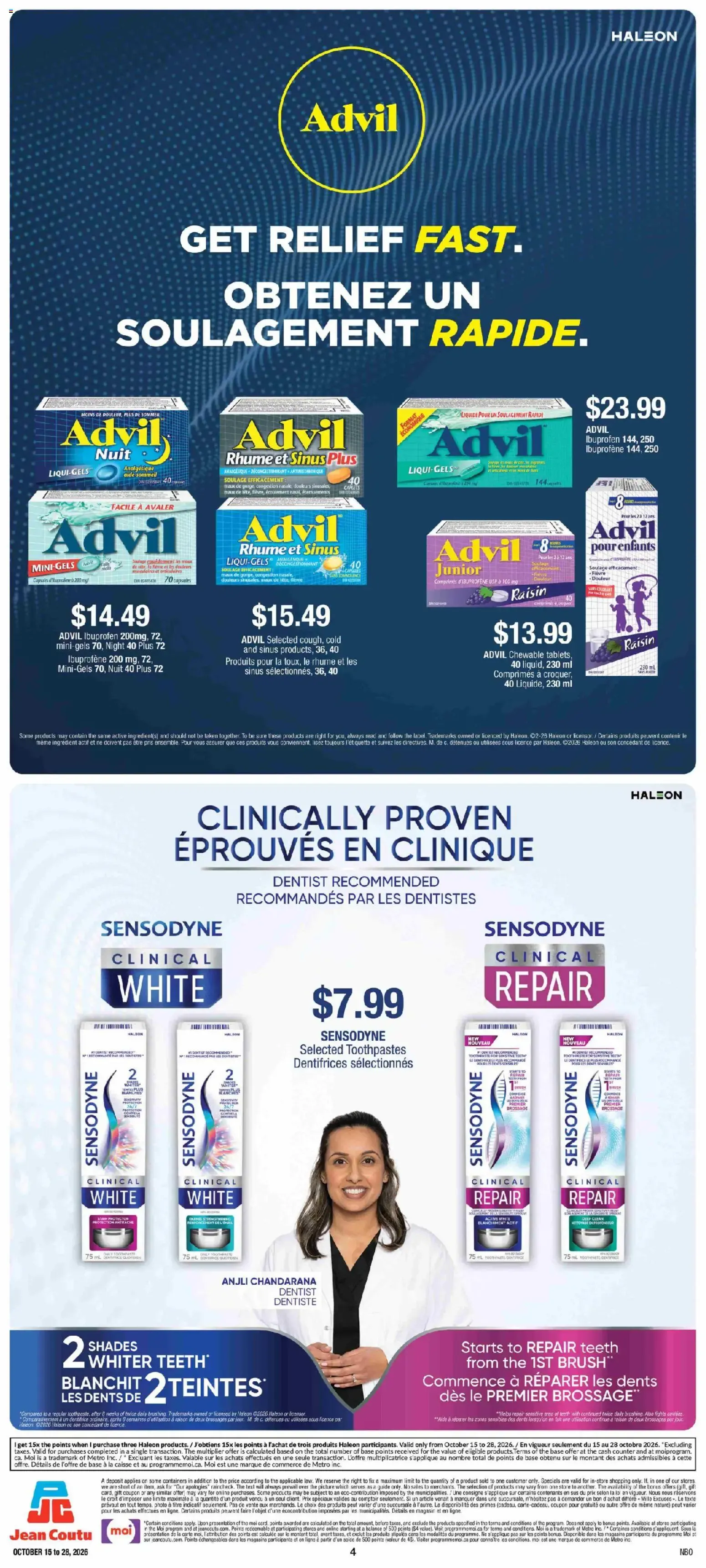 Jean Coutu flyer - Haleon Insert from Oct 15, 2026 > weekly specials & deals from October 15 to October 28 2026 - flyer page 4