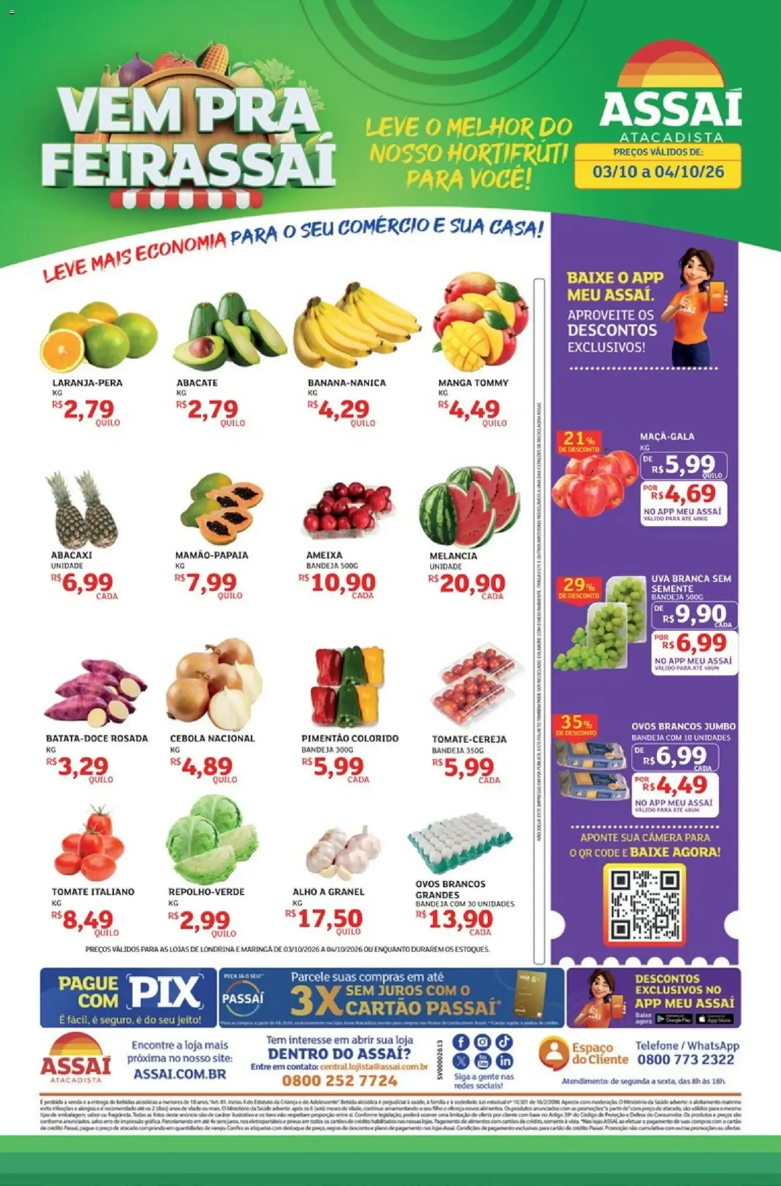 Encarte de Assaí Atacadista ofertas - PR de 03/10/2026 | Promoções Online 3 de outubro até 4 de outubro 2026 - Pagina 1