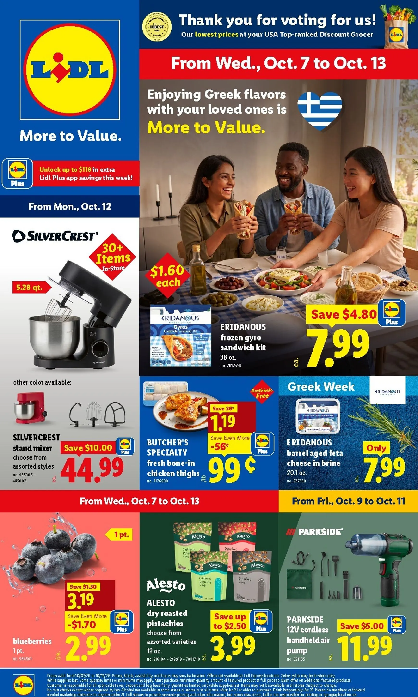 Current Lidl leaflet valid from Wednesday 10/07/2026 to Tuesday 10/13/2026