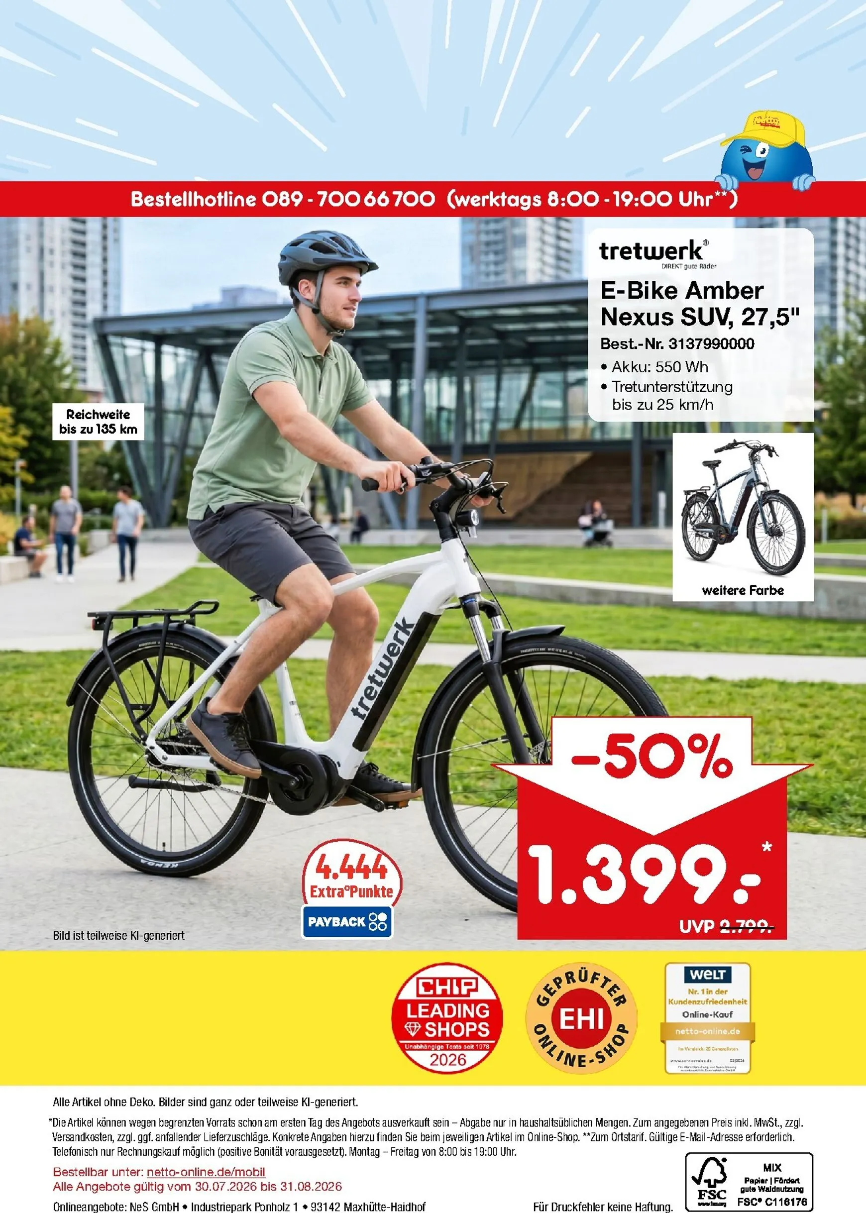 Netto Marken Discount - Online-Sonderangebote Mobilität Prospekt – von Samstag 01.08.2026 bis Montag 31.08.2026 von 1. August bis 31. August 2026 - Prospekt seite 8