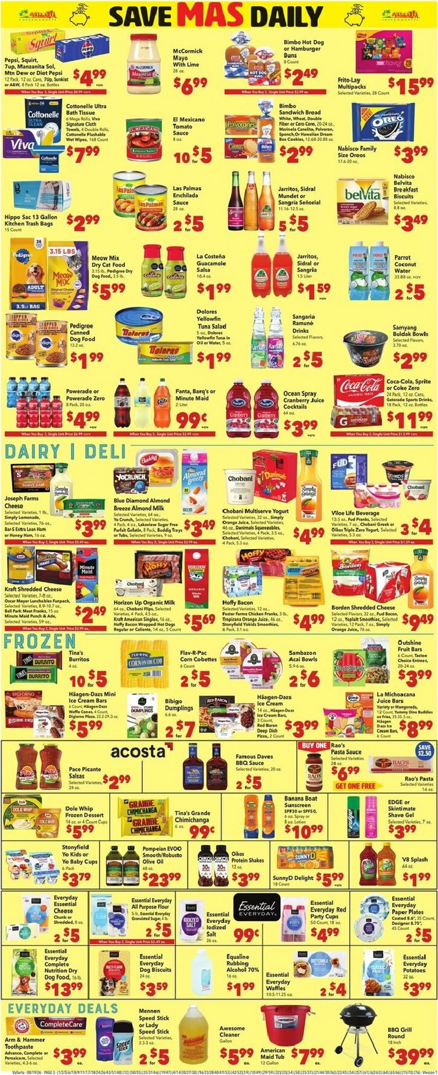 Weekly ad Current Vallarta - Grocery Savings leaflet valid from Wednesday 08/19/2026 to Tuesday 08/25/2026 from August 19 to August 25 2026 - Page 3