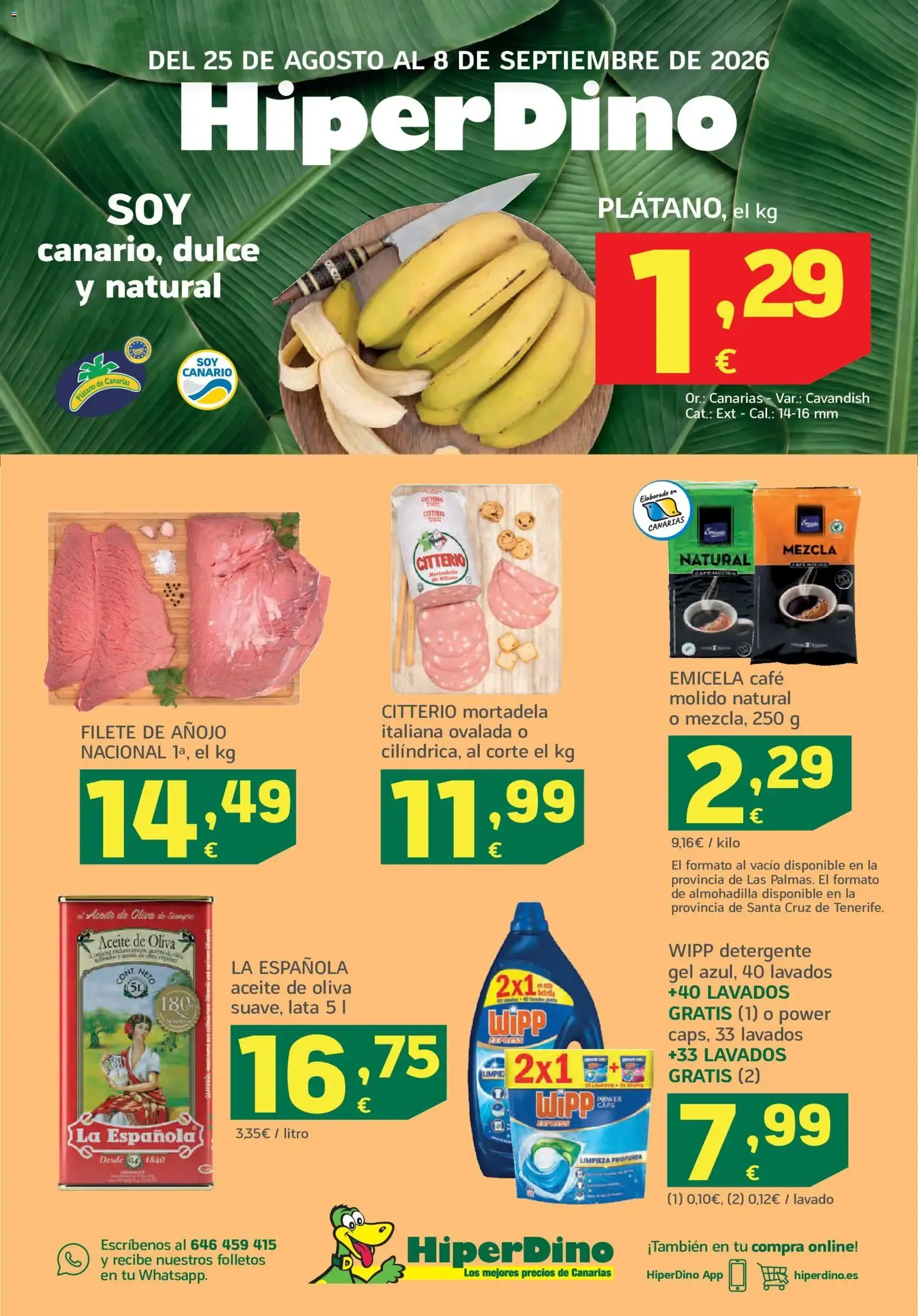 Catálogo de HiperDino folleto del 25/08/2026 (catálogo) 25 de agosto al 8 de septiembre 2026 - Página 1