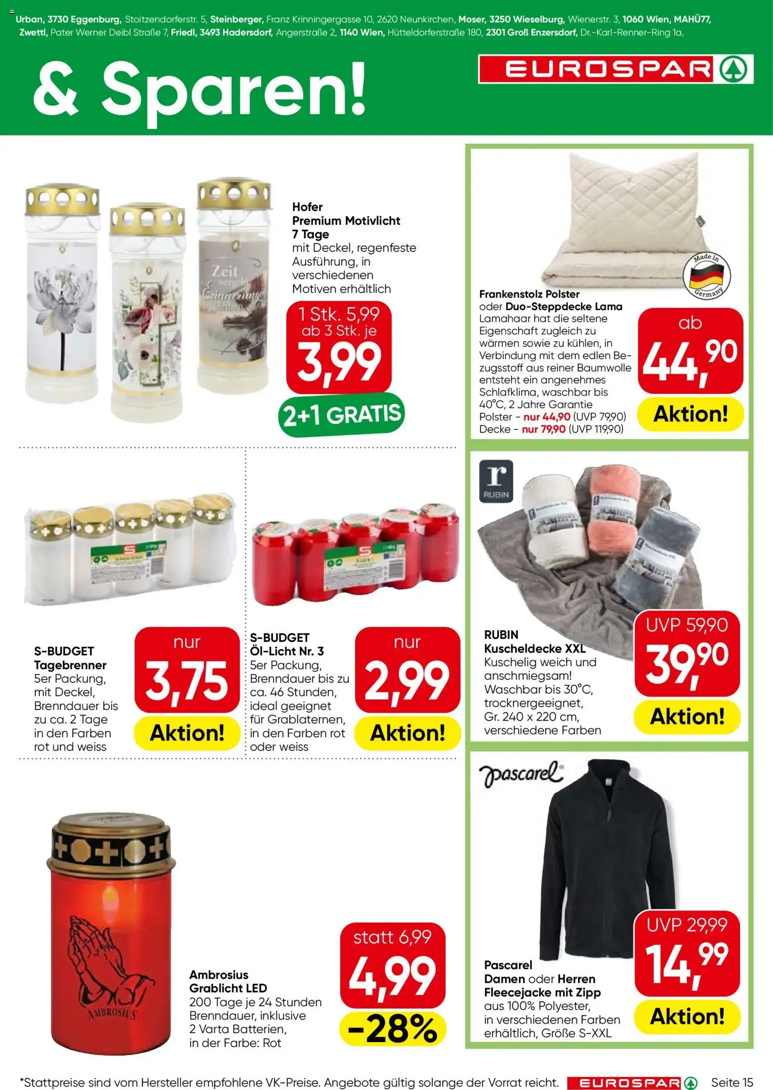 Eurospar Flugblatt von 24.09.2026 - Aktuelle Angebote von 24. September bis 7. Oktober 2026 - Flugblätt seite 15