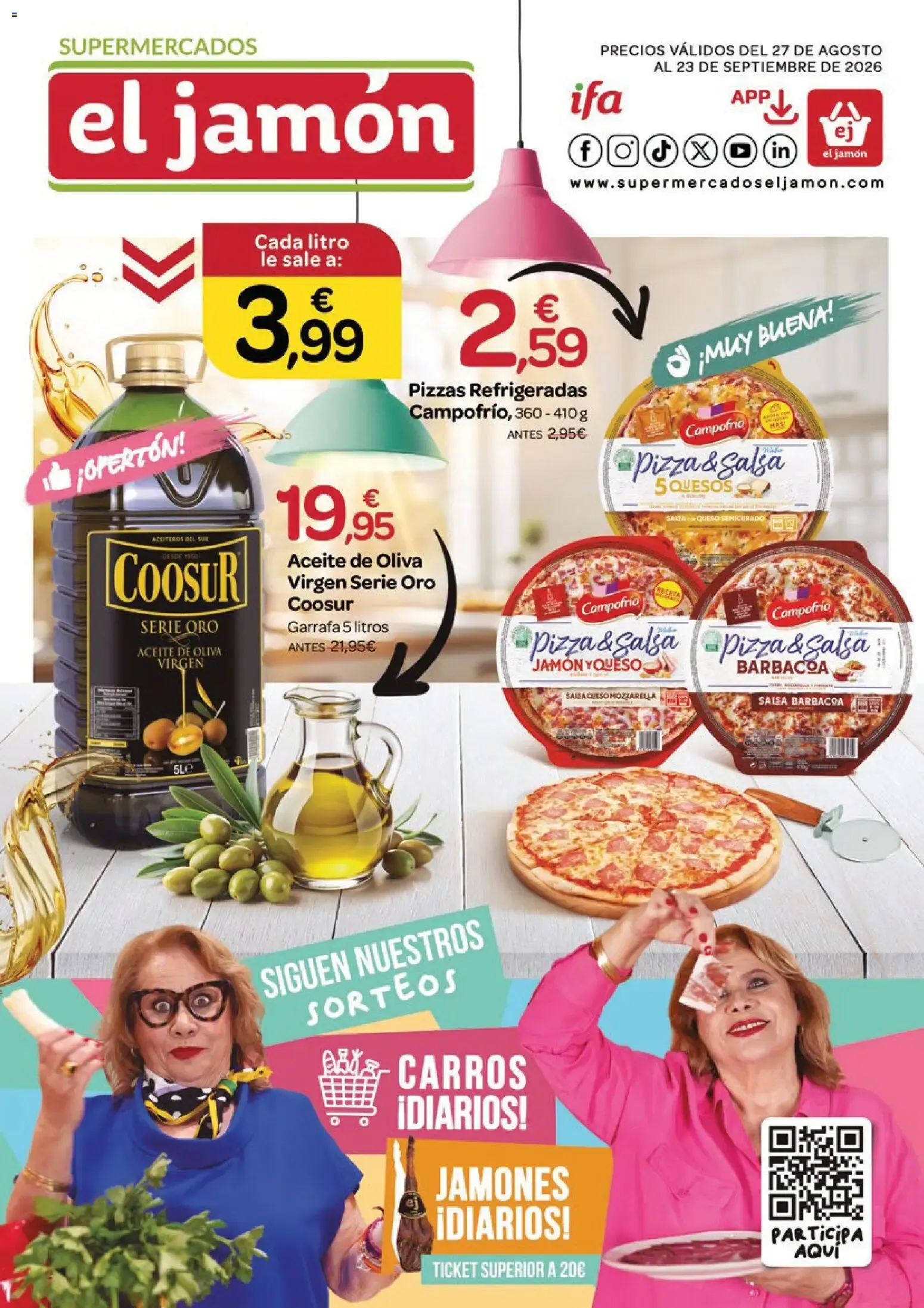 Catálogo de Supermercados El Jamón folleto 27/08/2026 - 23/09/2026 27 de agosto al 23 de septiembre 2026 - Página 1