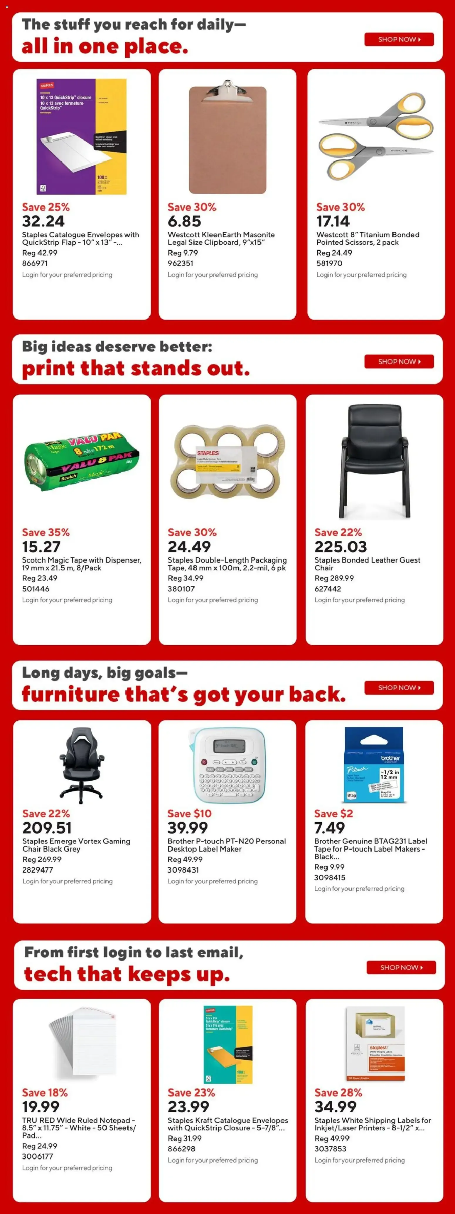 Staples Easy Deals & Friends + Family Savings from July 17 to July 23 2026 - flyer page 18
